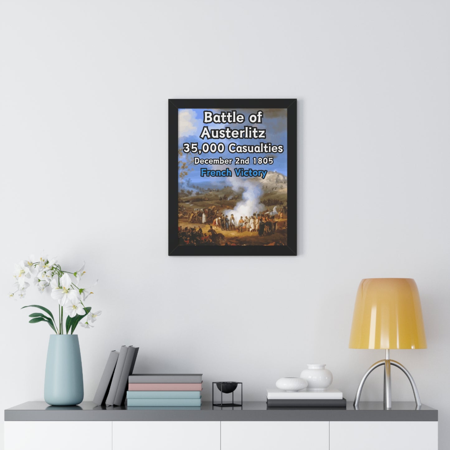 Gerahmtes Poster Historische Napoleonische Kriege Schlacht bei Austerlitz