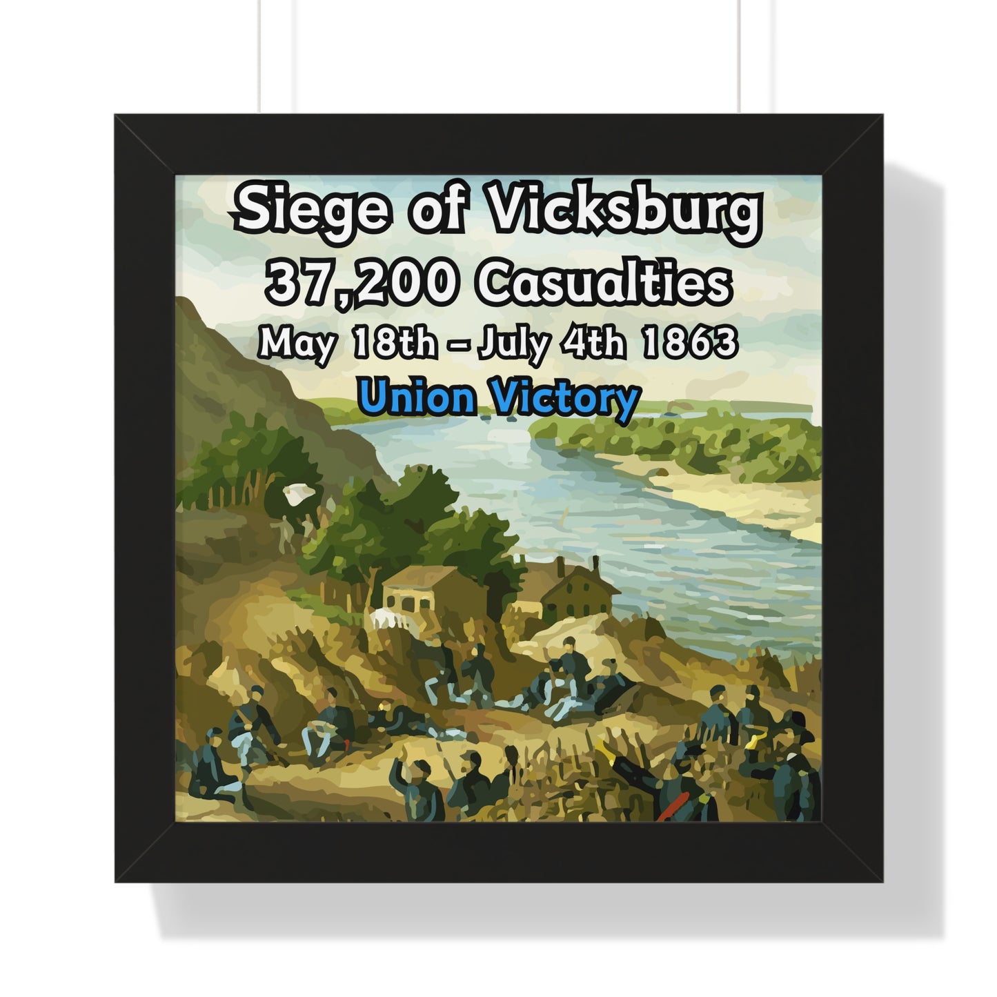 Historical Siege of Vicksburg Framed Poster