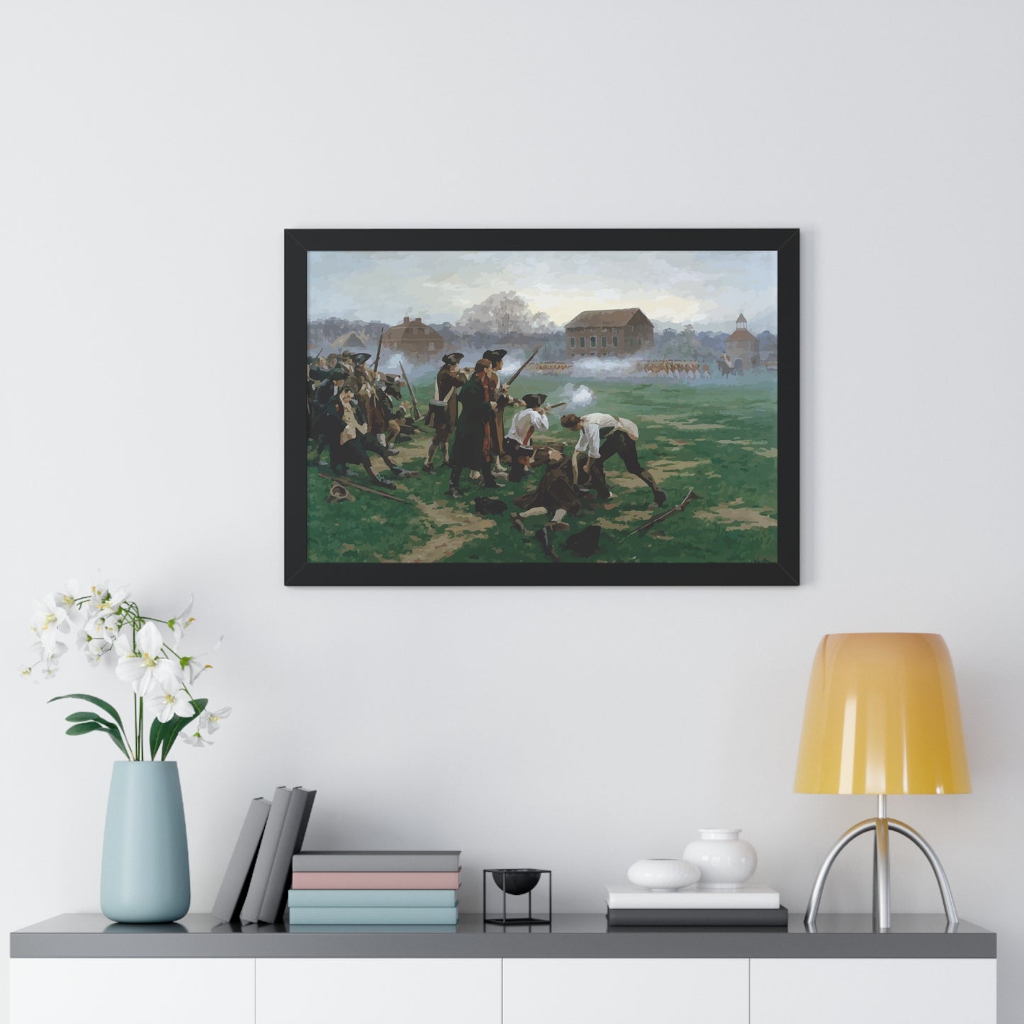 The Battle of Lexington Framed Painting Poster