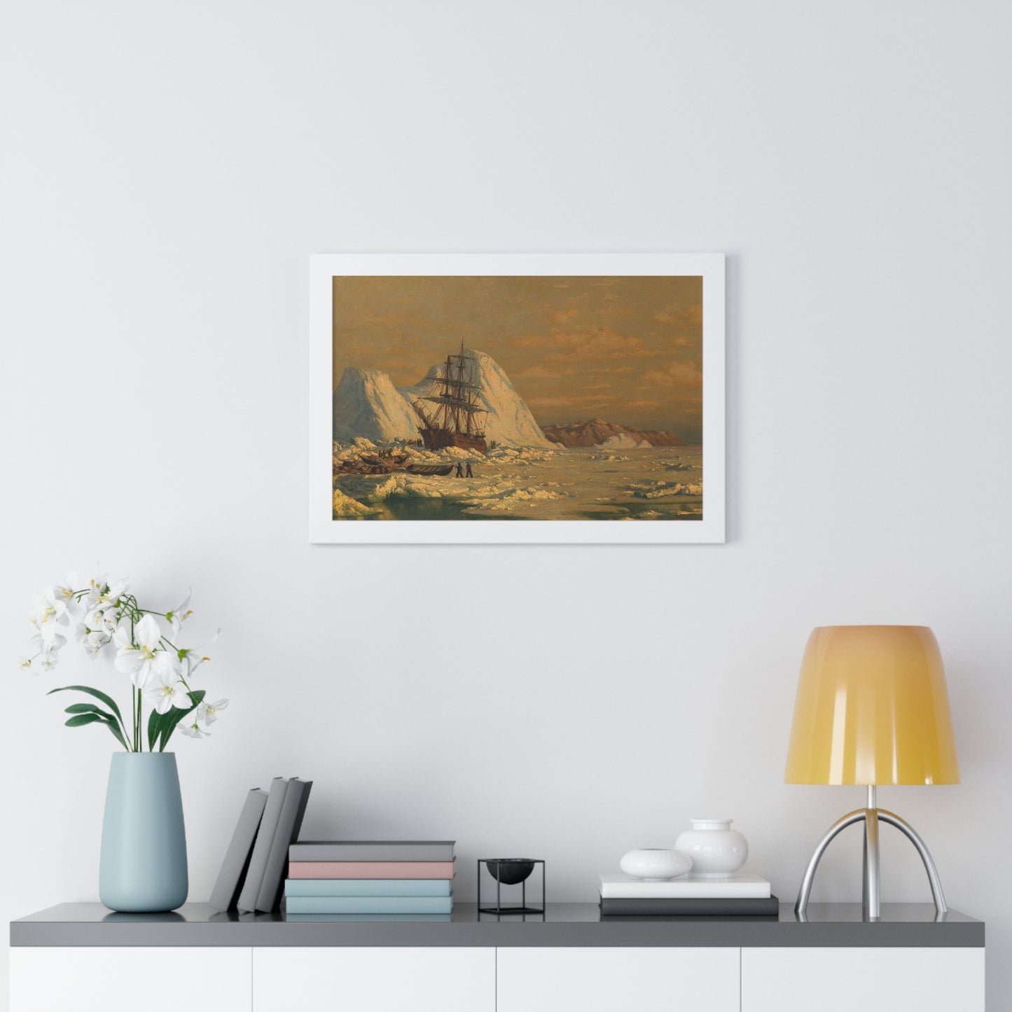 An Incident of Whaling Framed Painting Poster