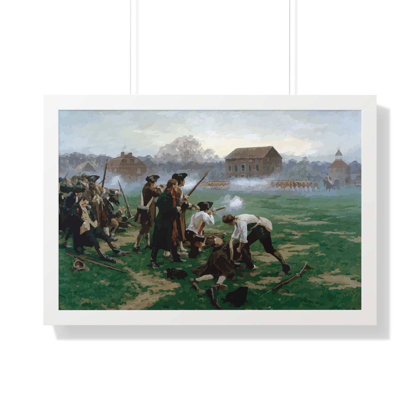 The Battle of Lexington Framed Painting Poster