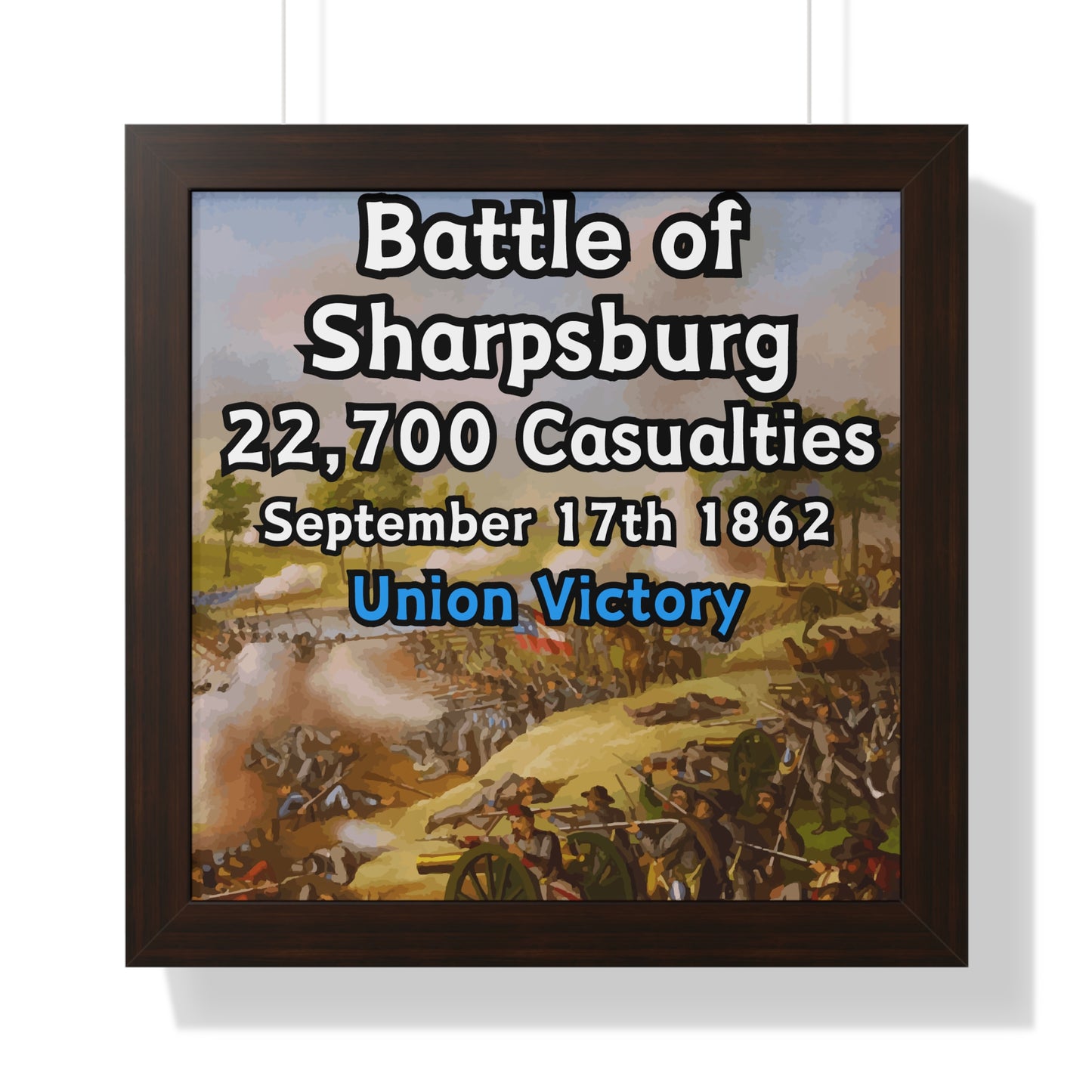 Historical Battle of Sharpsburg Framed Poster