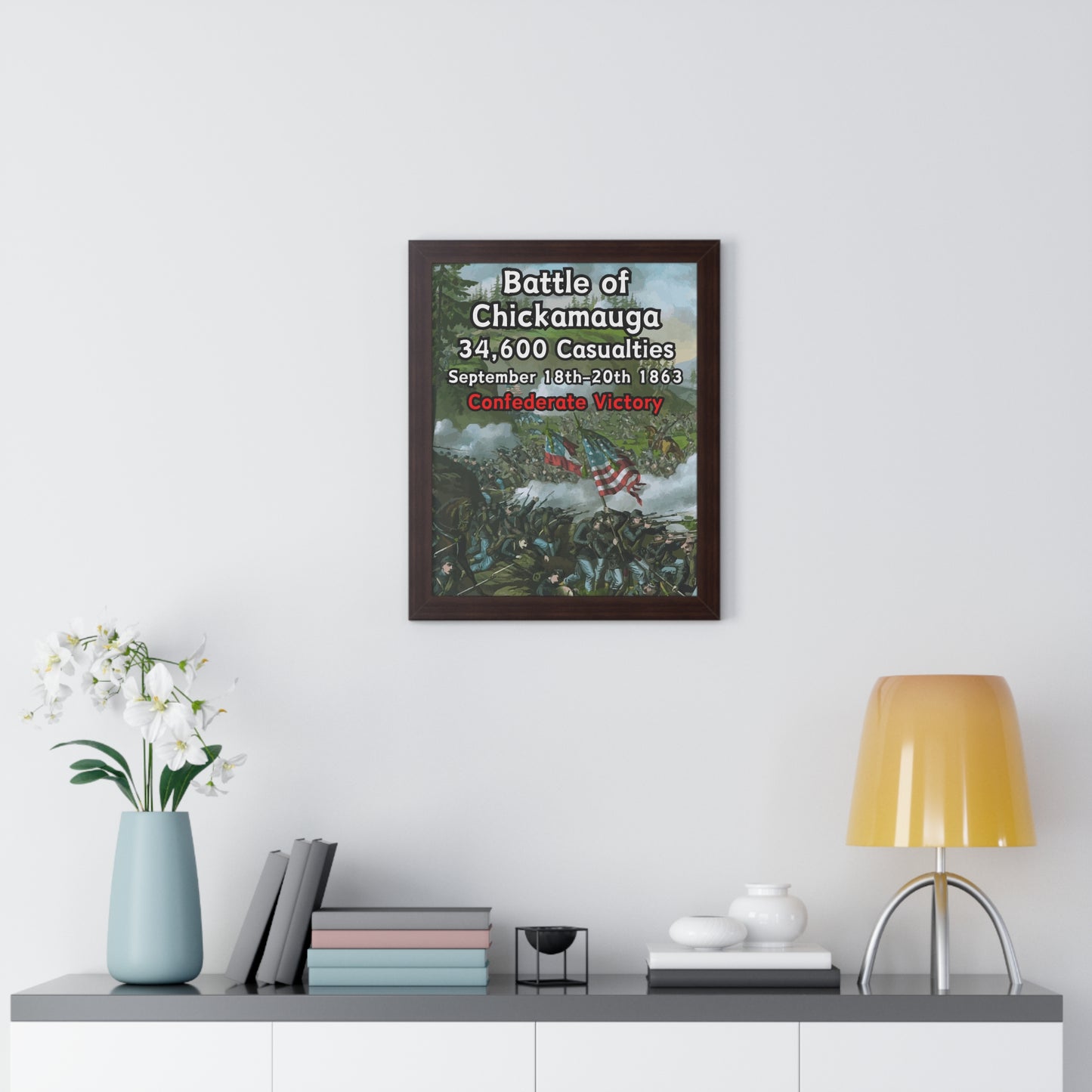 Historical Battle of Chickamauga Framed Poster