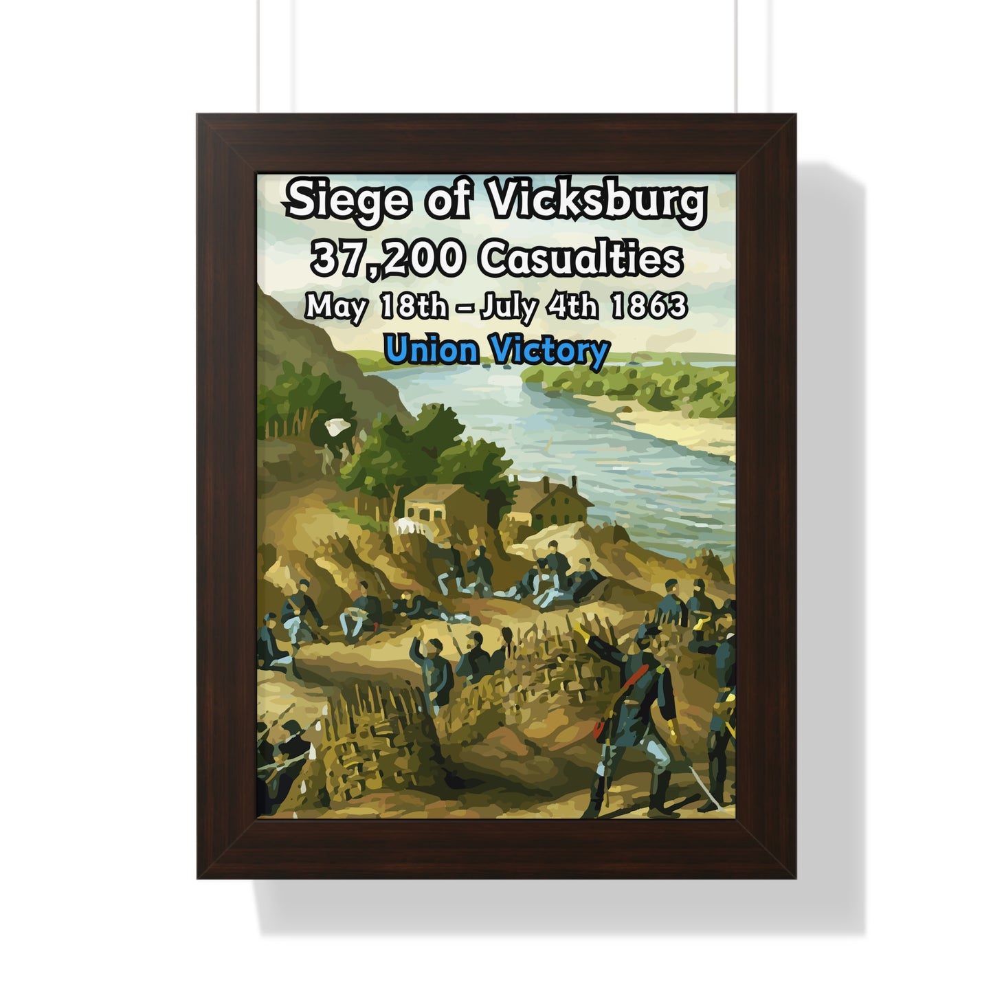 Historical Siege of Vicksburg Framed Poster