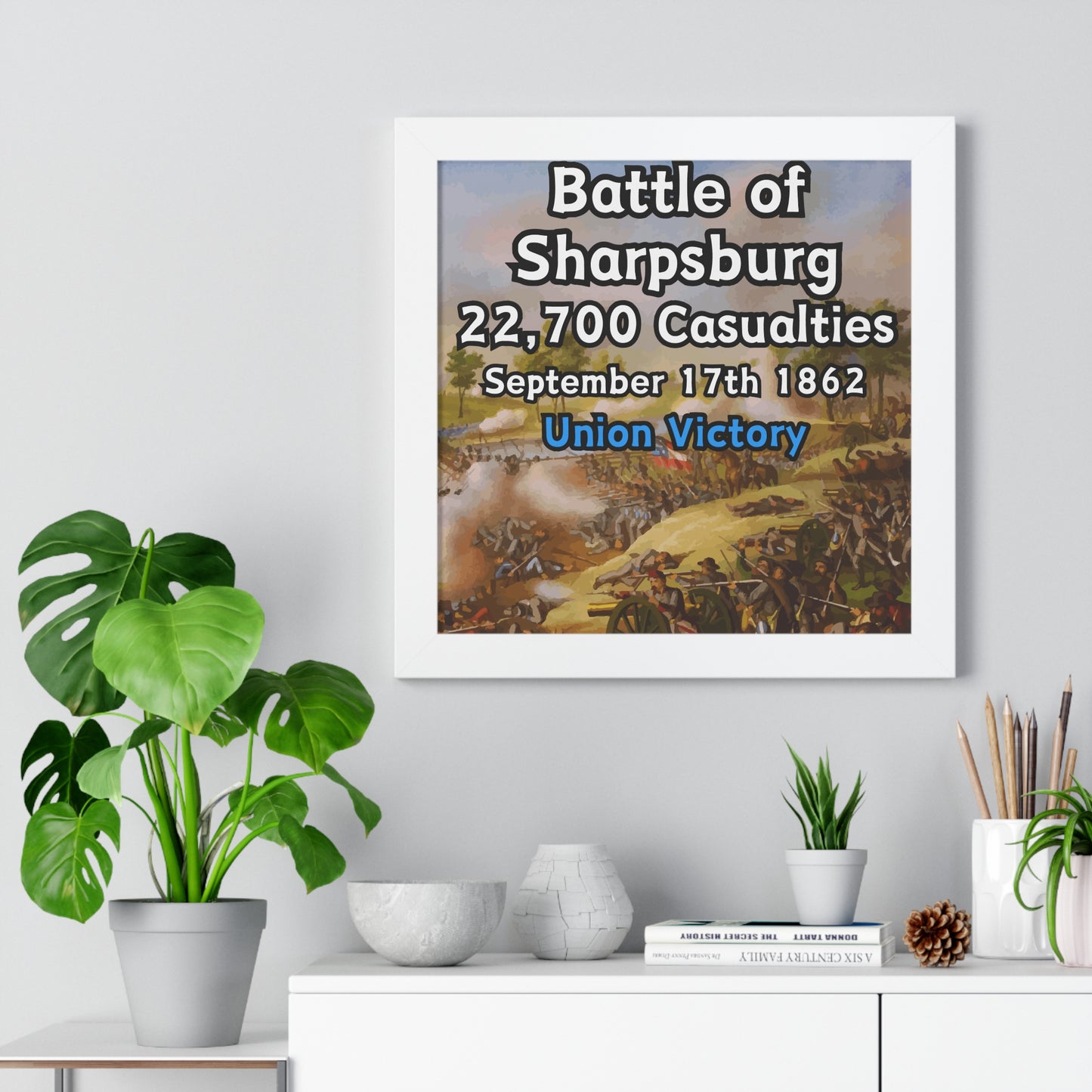 Historical Battle of Sharpsburg Framed Poster