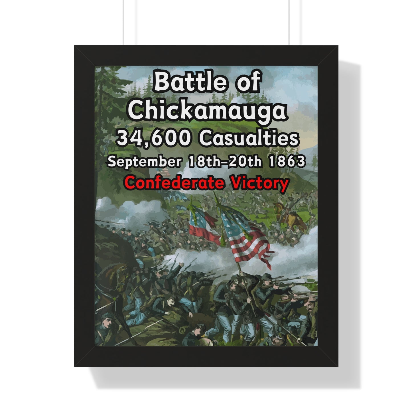 Historical Battle of Chickamauga Framed Poster