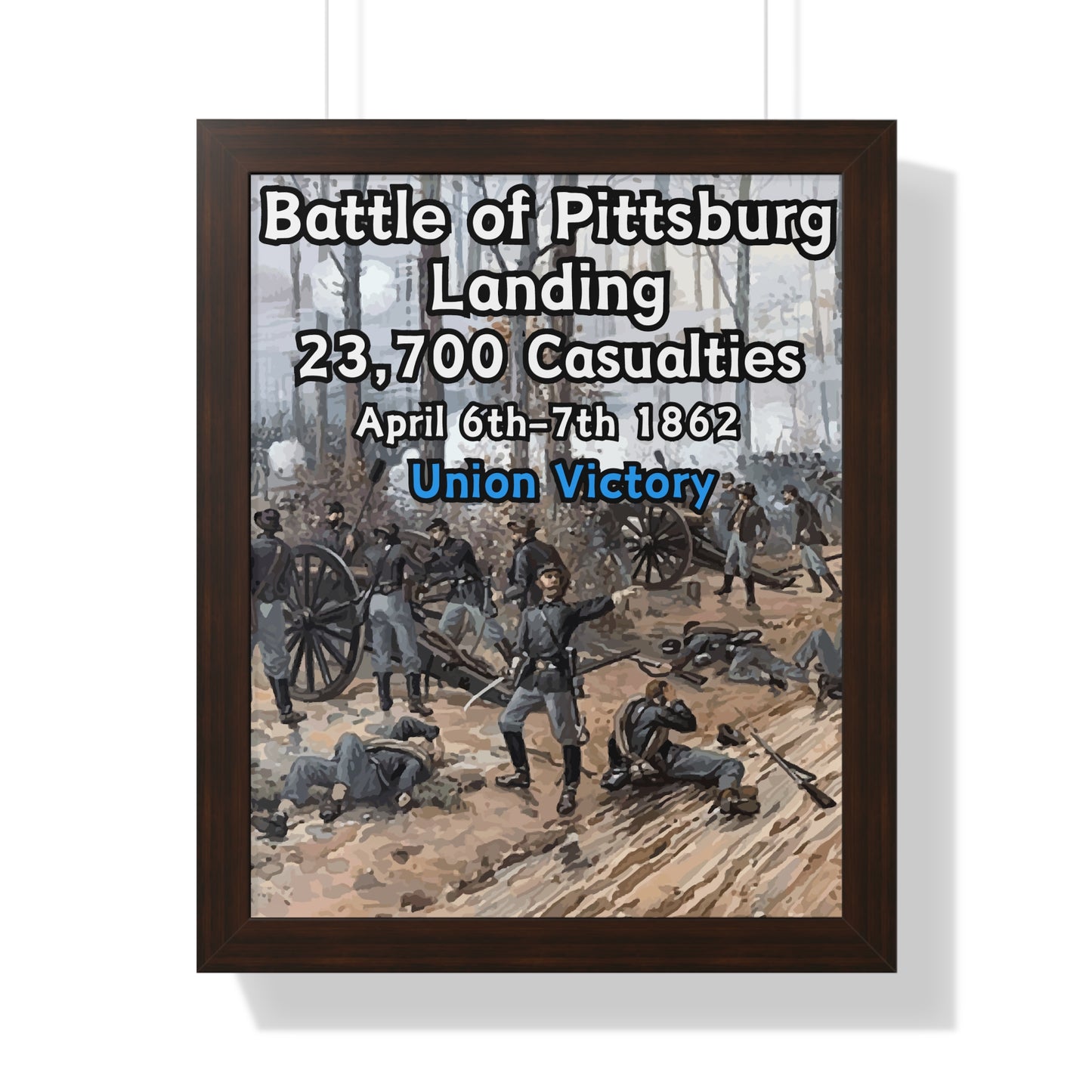 Historical Battle of Pittsburg Landing Framed Poster