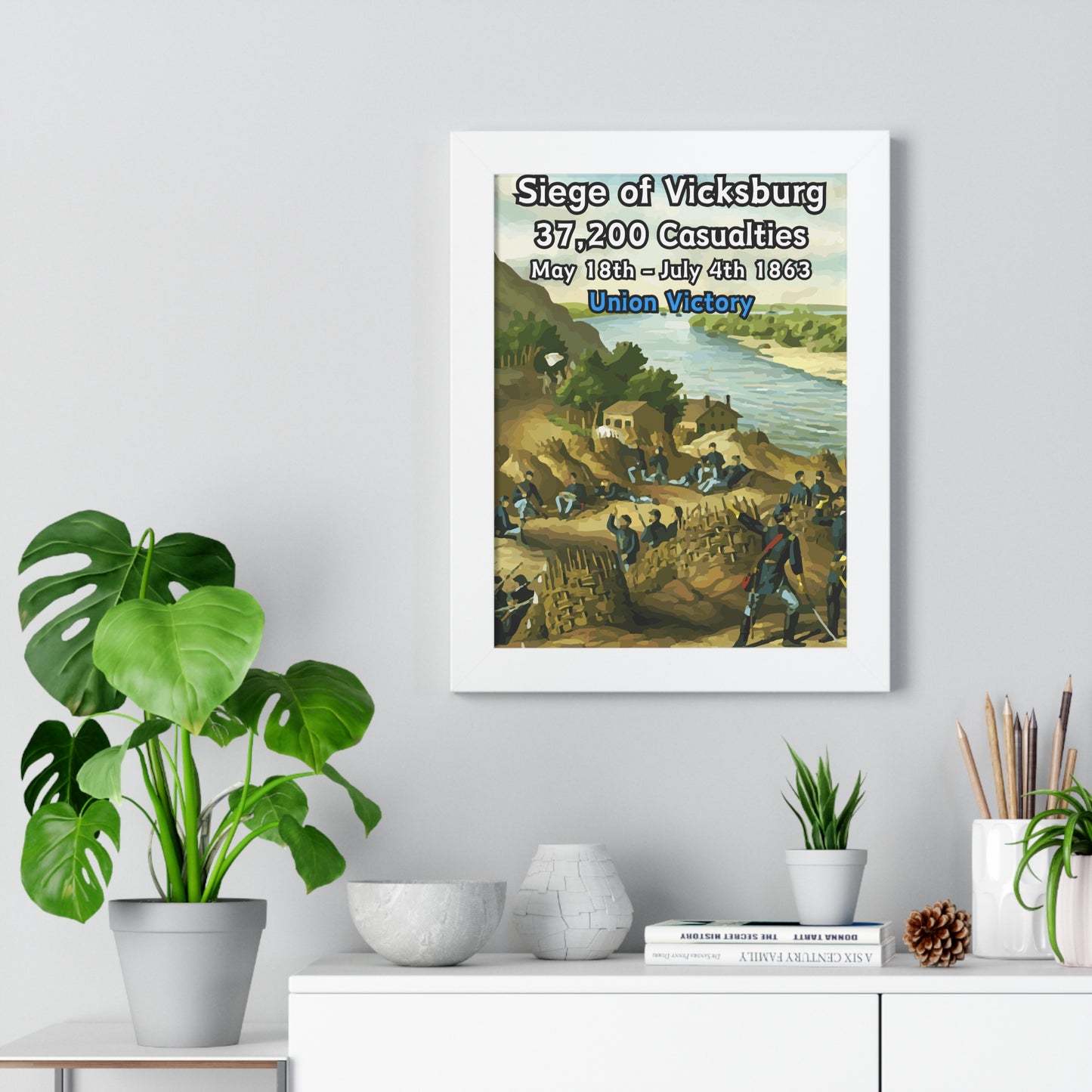 Historical Siege of Vicksburg Framed Poster