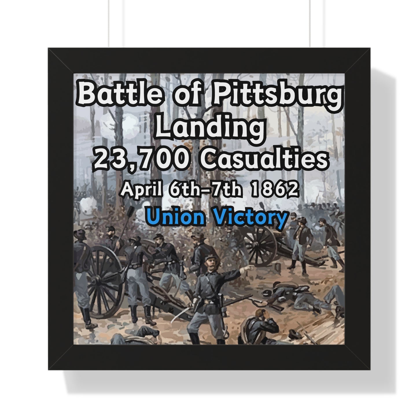 Historical Battle of Pittsburg Landing Framed Poster