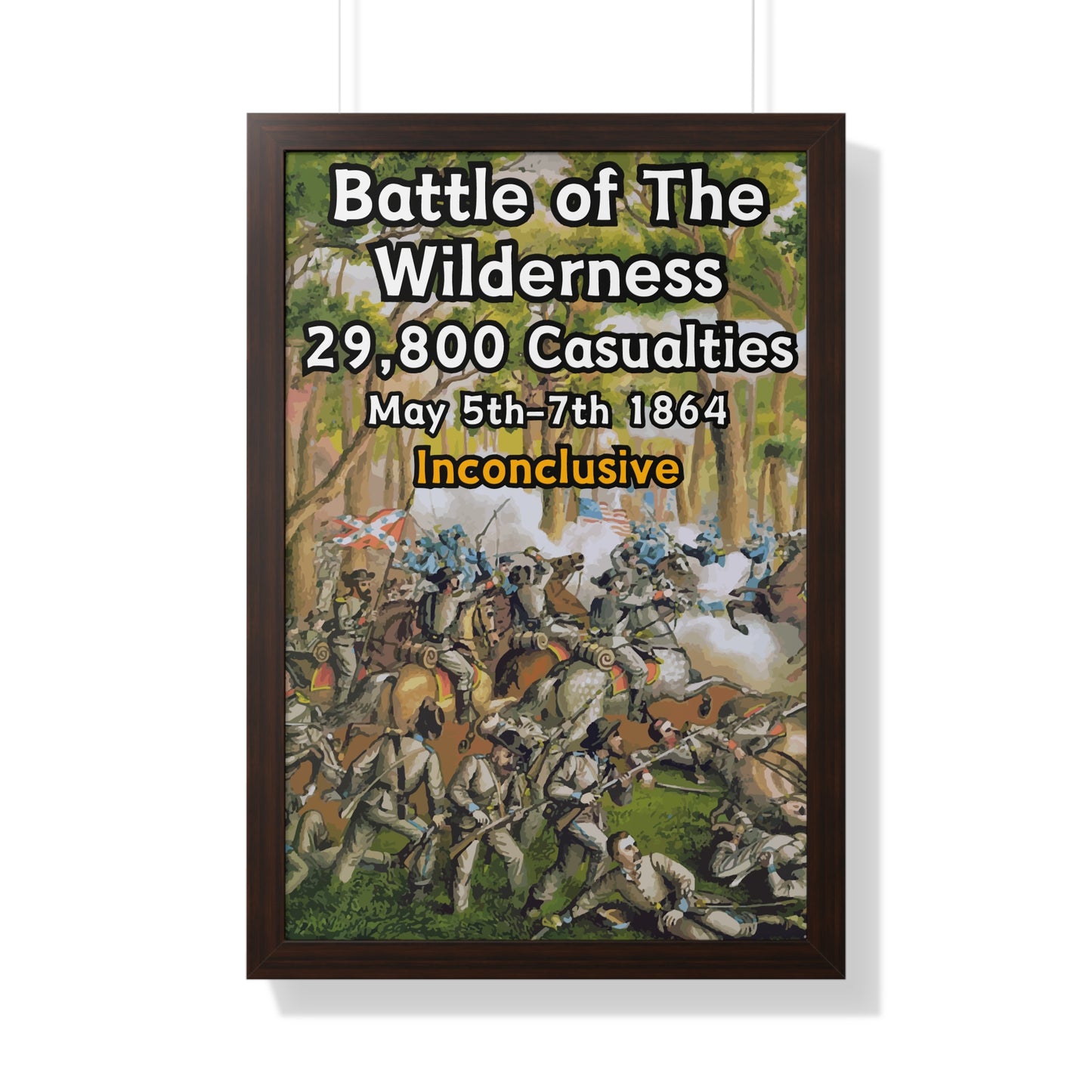 Historical Battle of The Wilderness Framed Poster