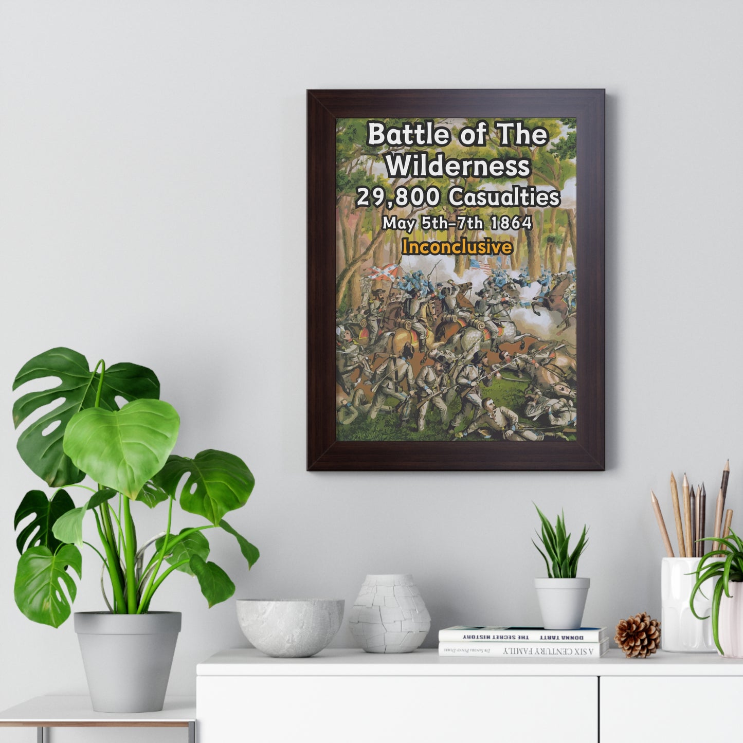 Historical Battle of The Wilderness Framed Poster