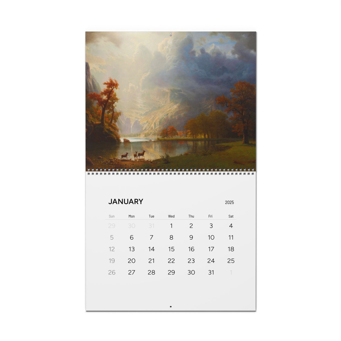 Albert Bierstadt Painting 2025 Calendar