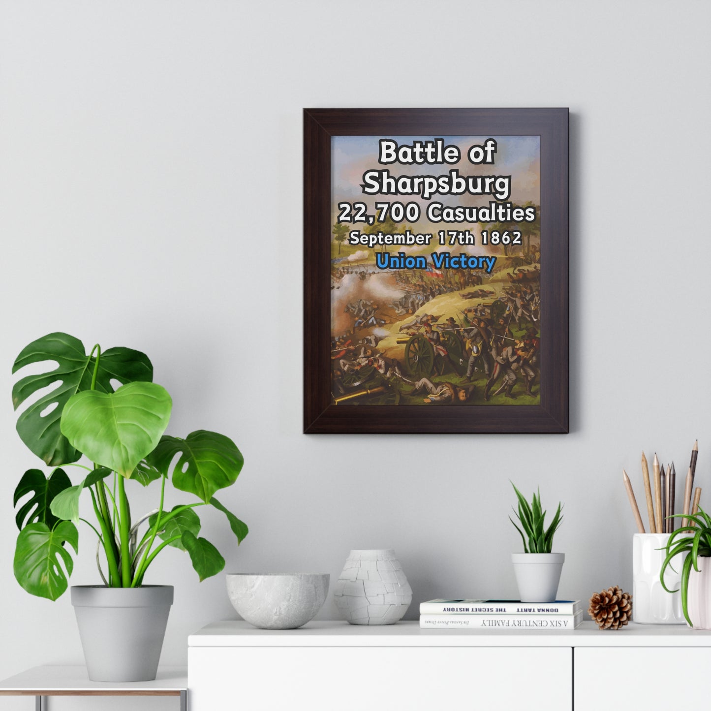 Historical Battle of Sharpsburg Framed Poster