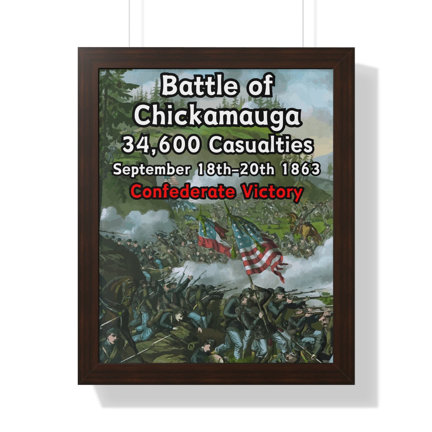 Historical Battle of Chickamauga Framed Poster