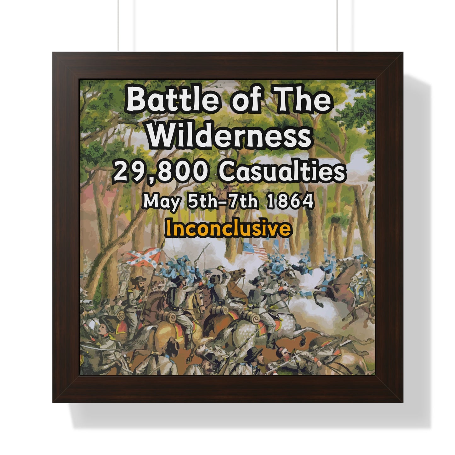 Historical Battle of The Wilderness Framed Poster