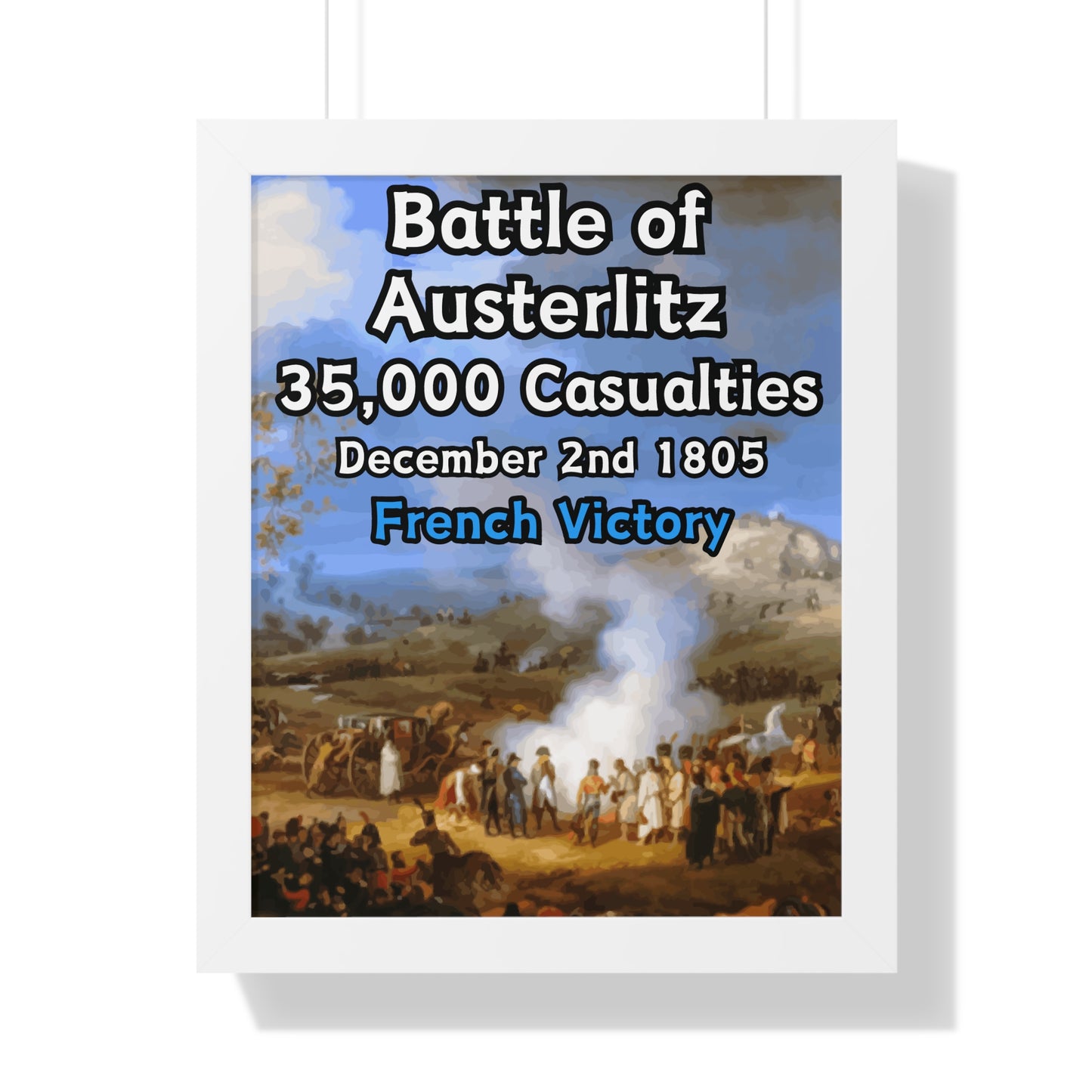 Gerahmtes Poster Historische Napoleonische Kriege Schlacht bei Austerlitz