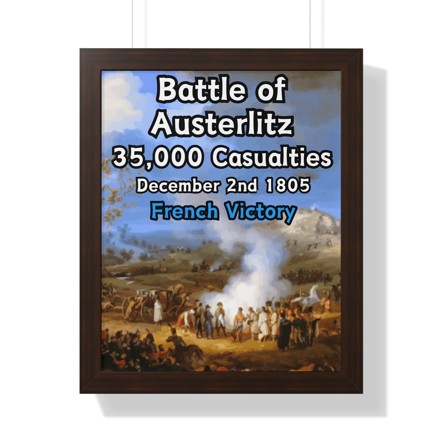 Gerahmtes Poster Historische Napoleonische Kriege Schlacht bei Austerlitz