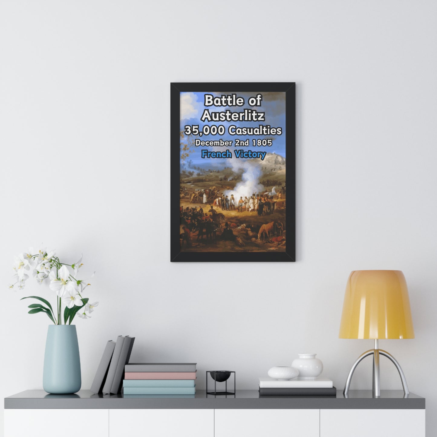 Gerahmtes Poster Historische Napoleonische Kriege Schlacht bei Austerlitz