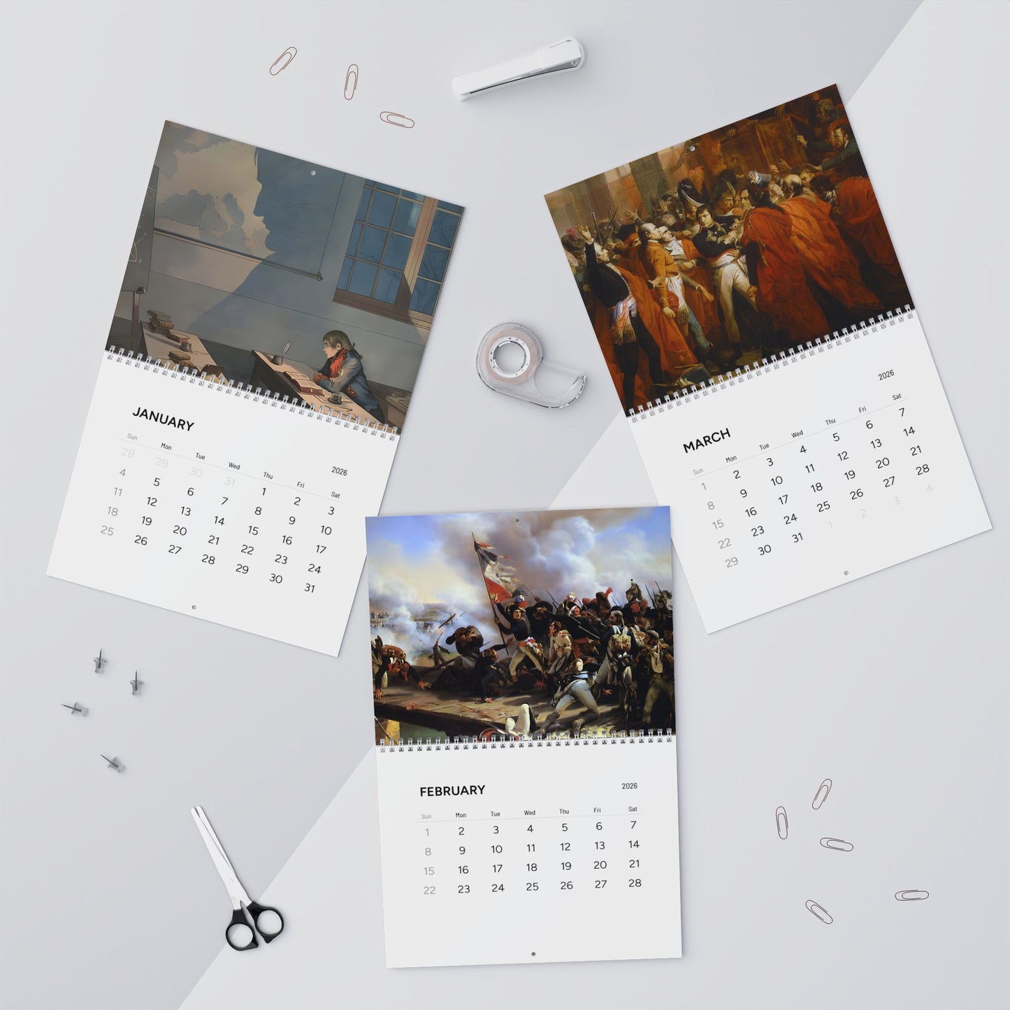 Chronological Napoleon Bonaparte 2026 Calendar