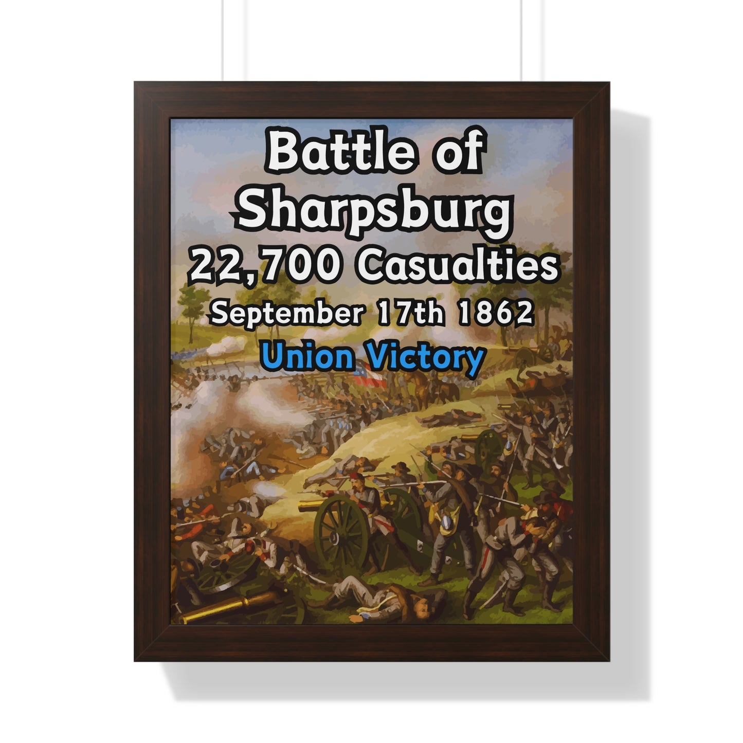 Historical Battle of Sharpsburg Framed Poster