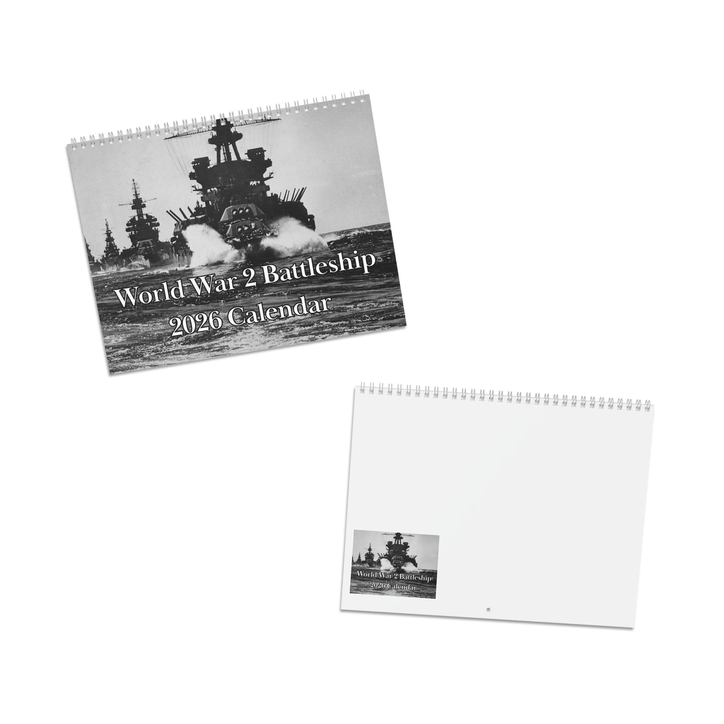 Vintage World War 2 Battleship (Grid Style) 2026 Calendar