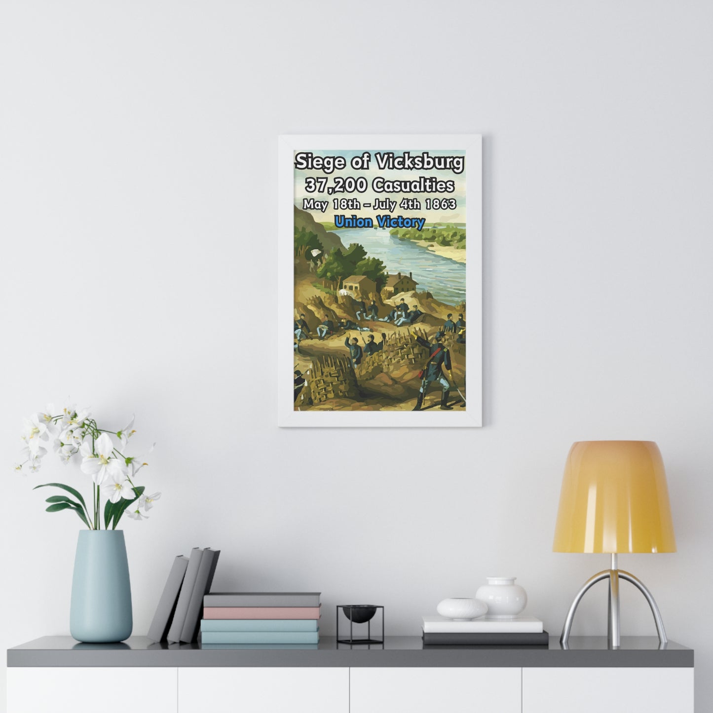Historical Siege of Vicksburg Framed Poster