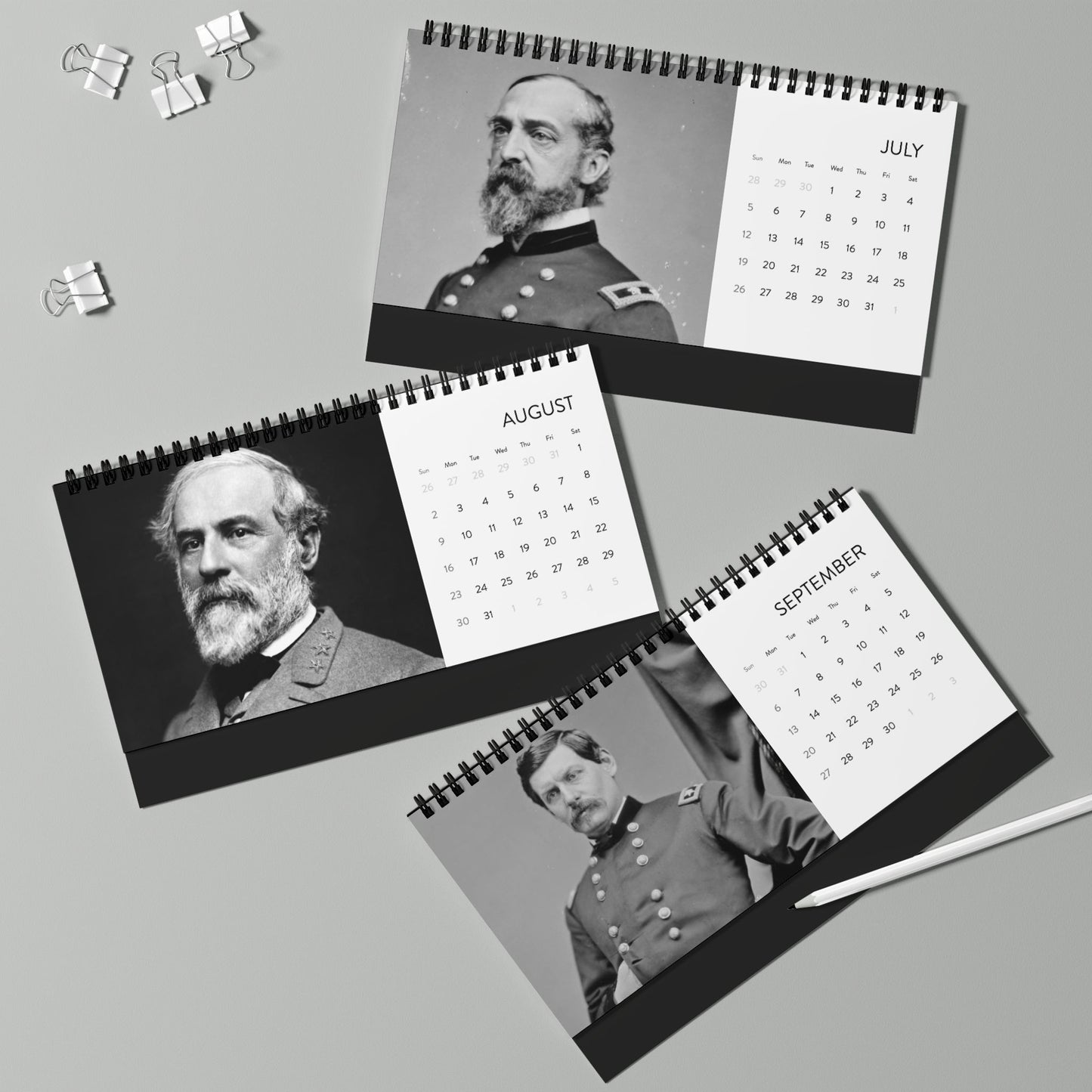 Civil War General Desktop Calendar 2026