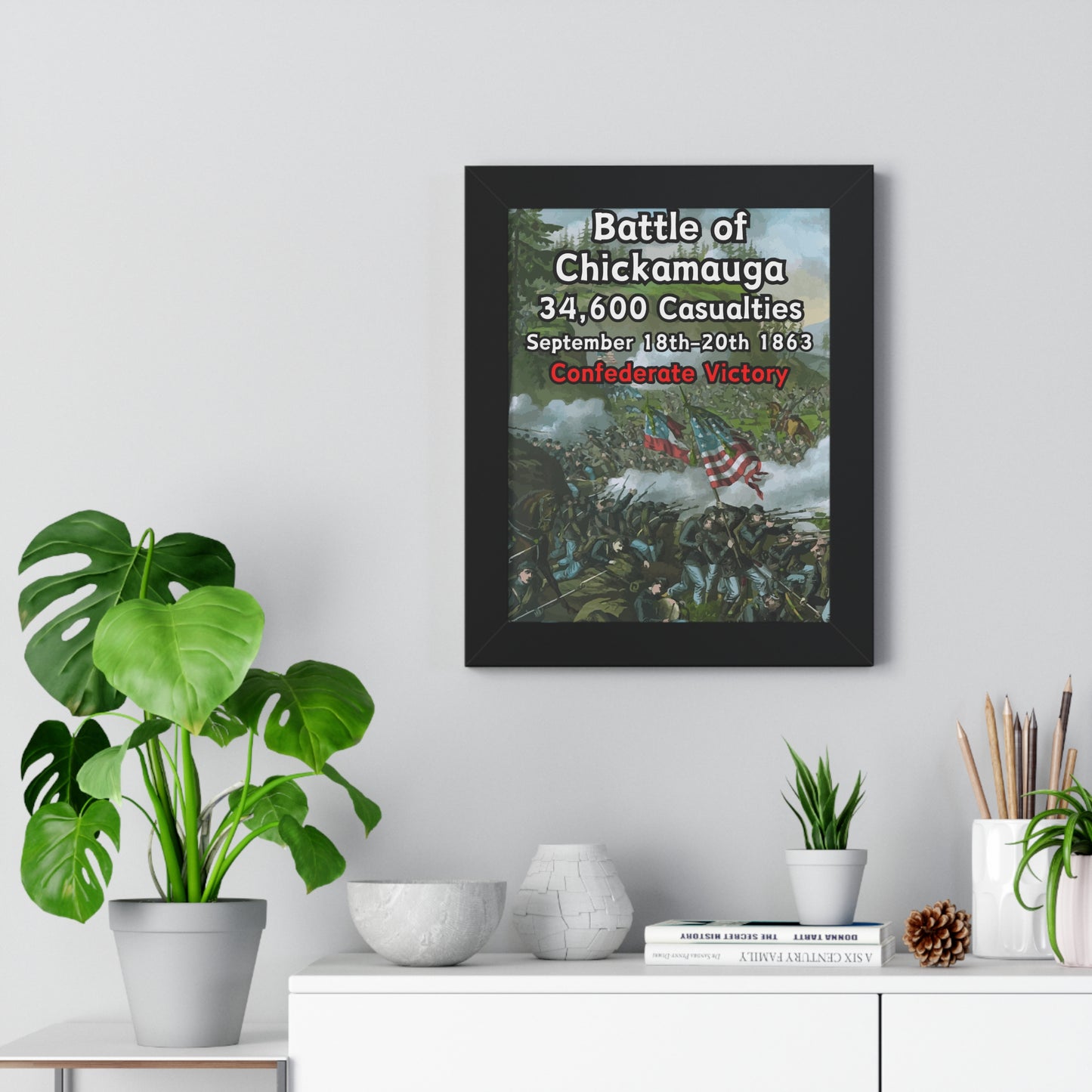 Historical Battle of Chickamauga Framed Poster