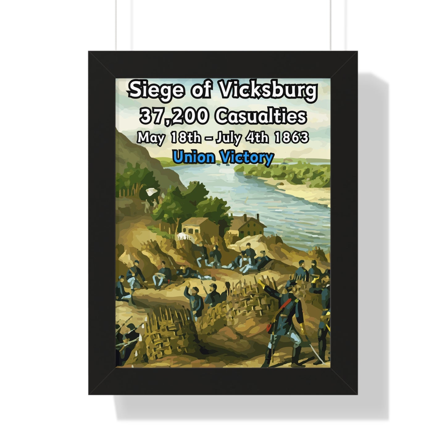 Historical Siege of Vicksburg Framed Poster