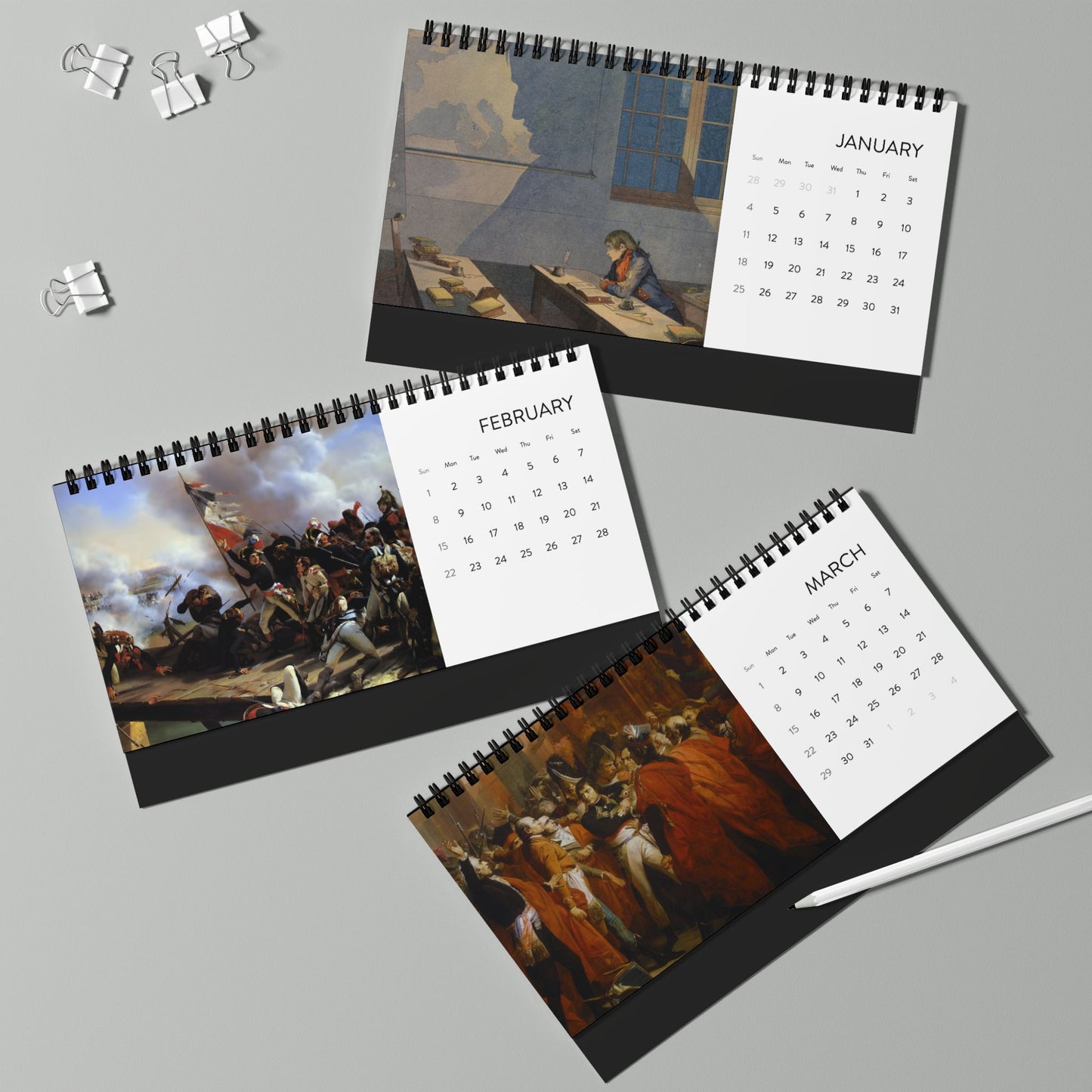Chronological Napoleon Bonaparte 2026 Desktop Calendar