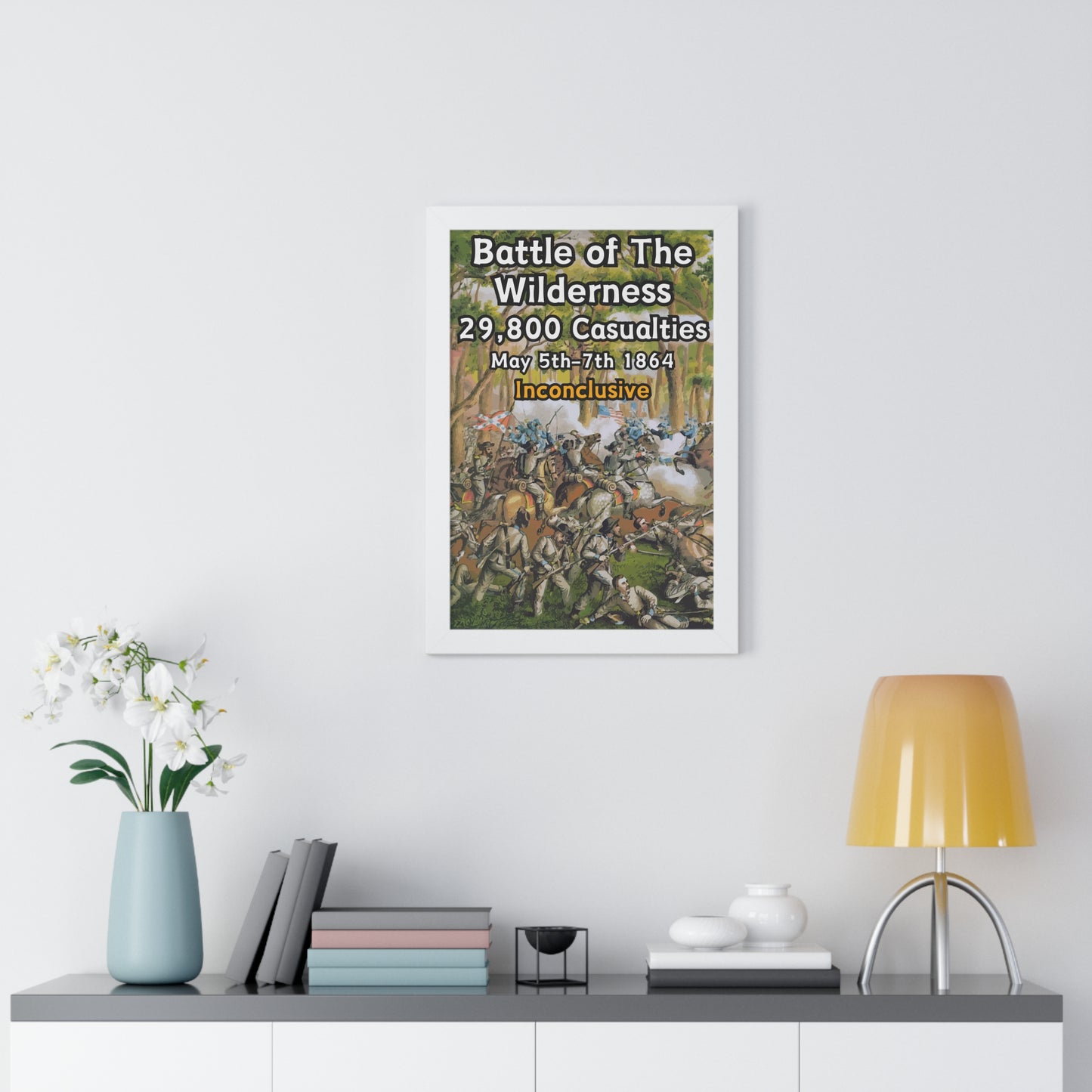 Historical Battle of The Wilderness Framed Poster