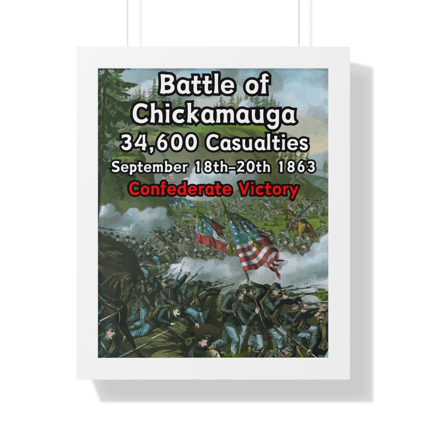 Historical Battle of Chickamauga Framed Poster