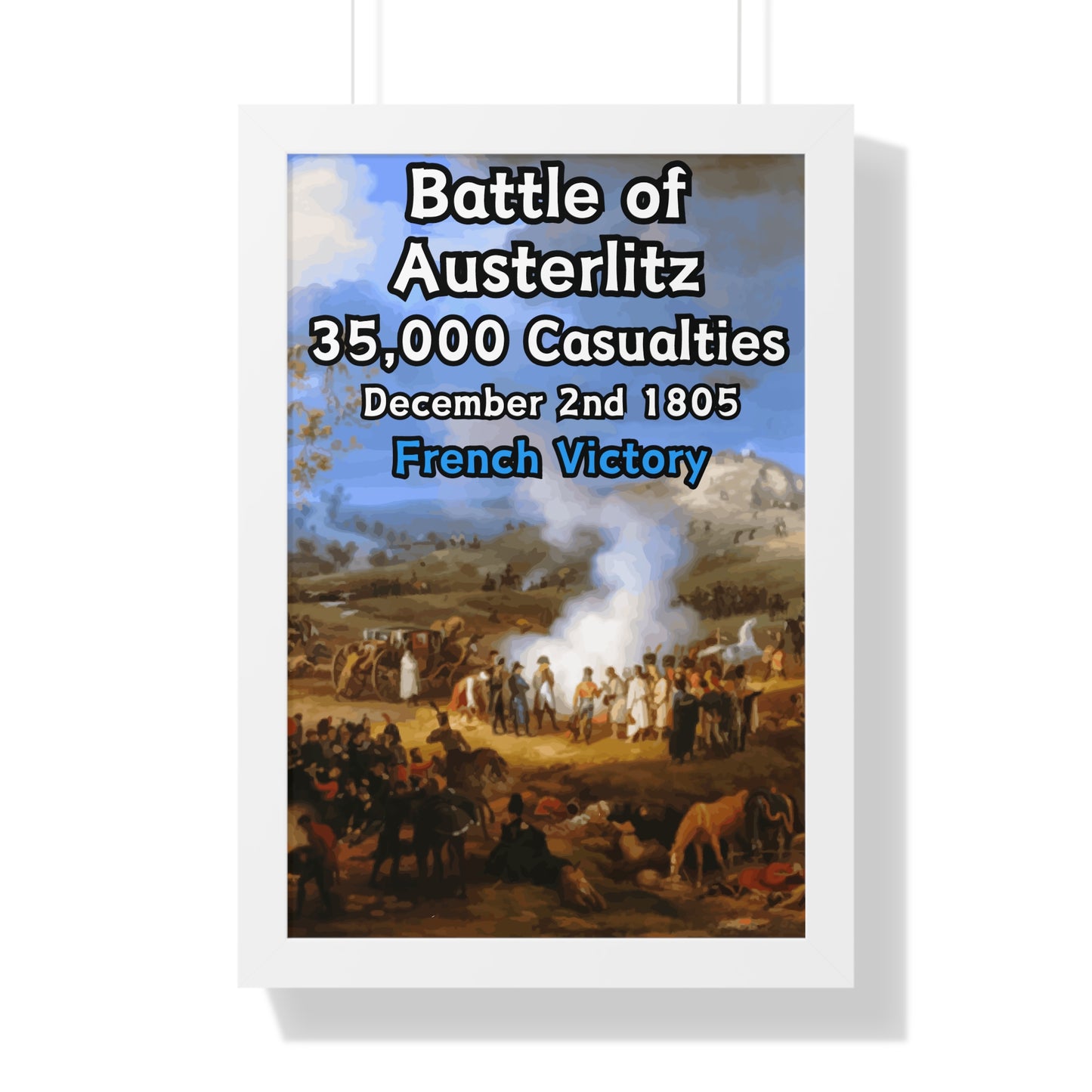 Gerahmtes Poster Historische Napoleonische Kriege Schlacht bei Austerlitz