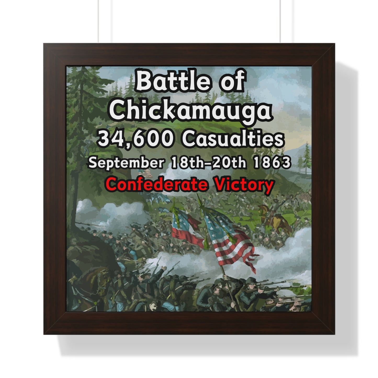 Historical Battle of Chickamauga Framed Poster