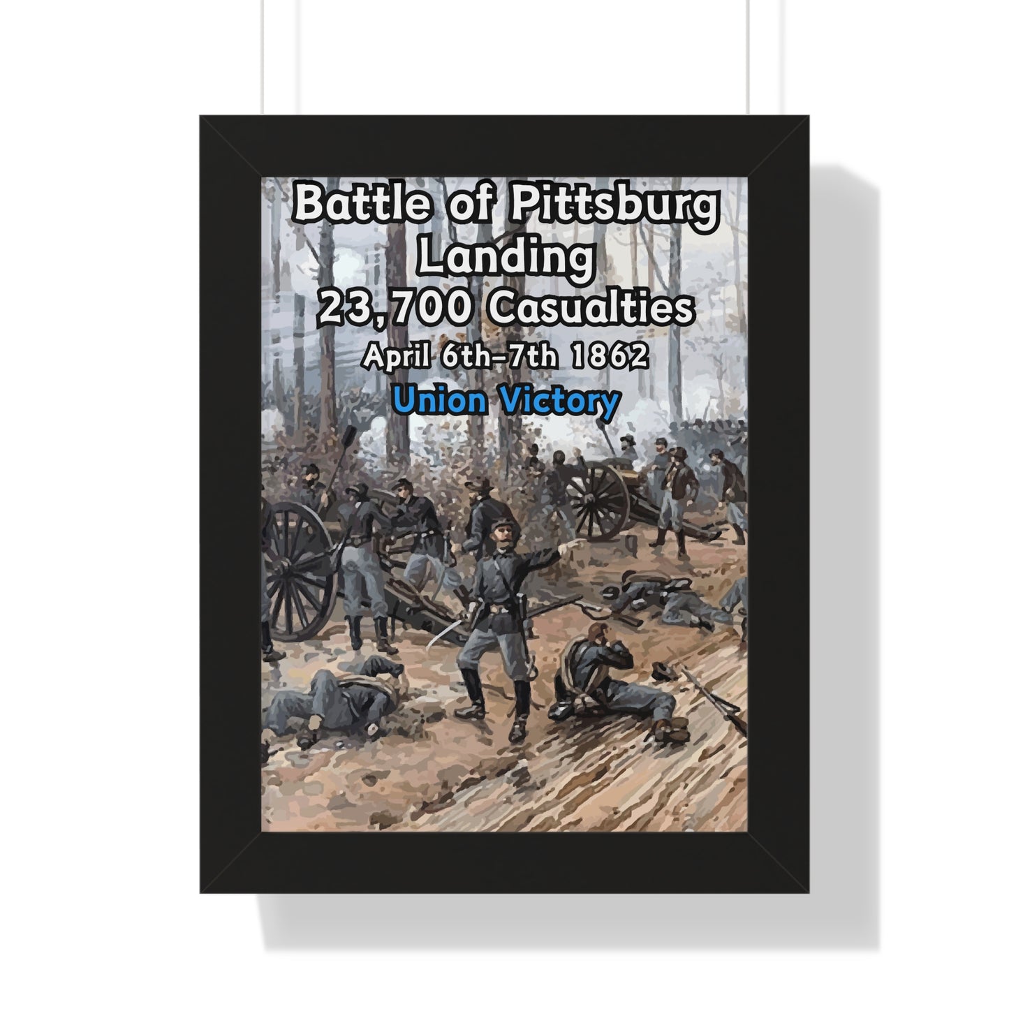 Historical Battle of Pittsburg Landing Framed Poster