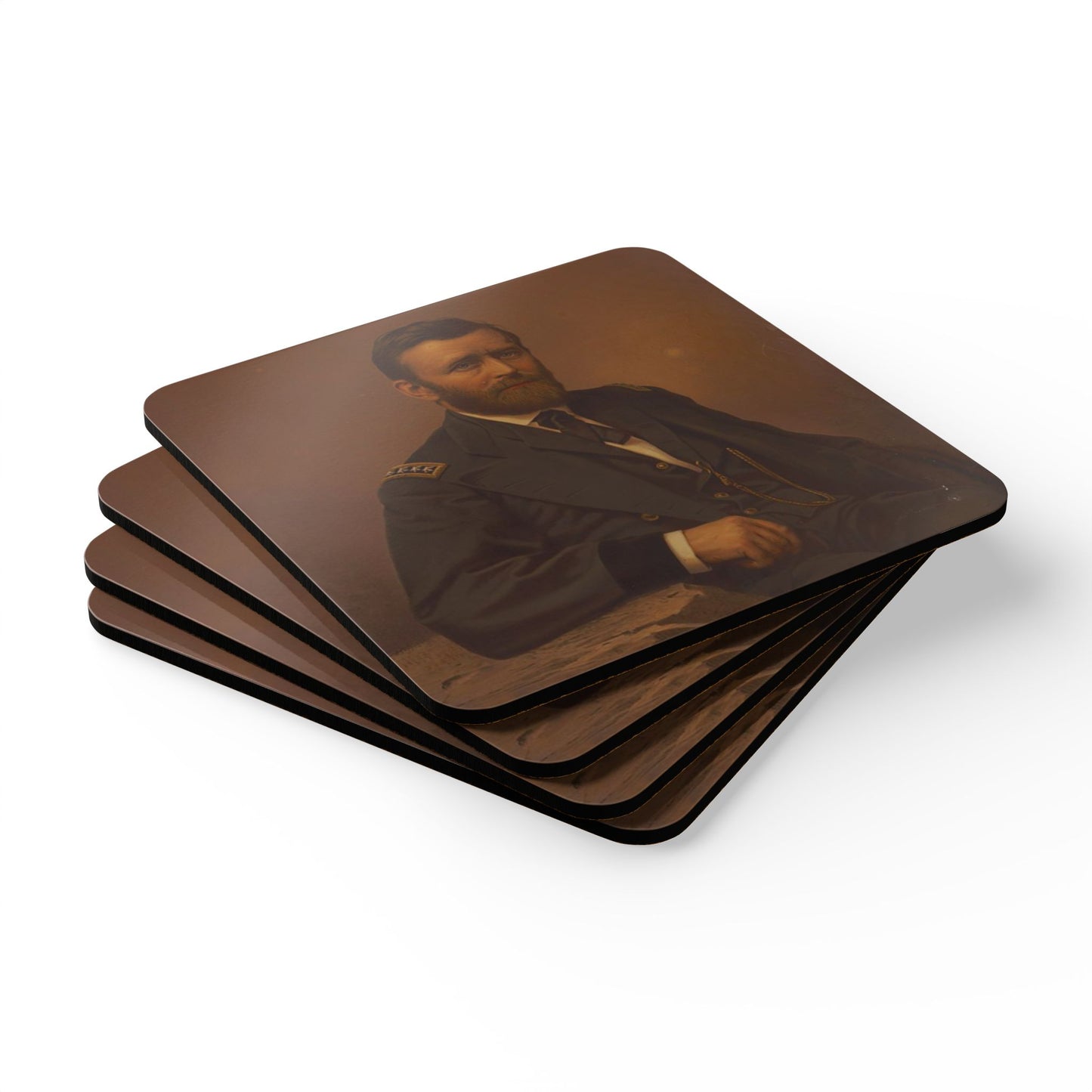 Ulysses S. Grant Corkwood Coaster Set
