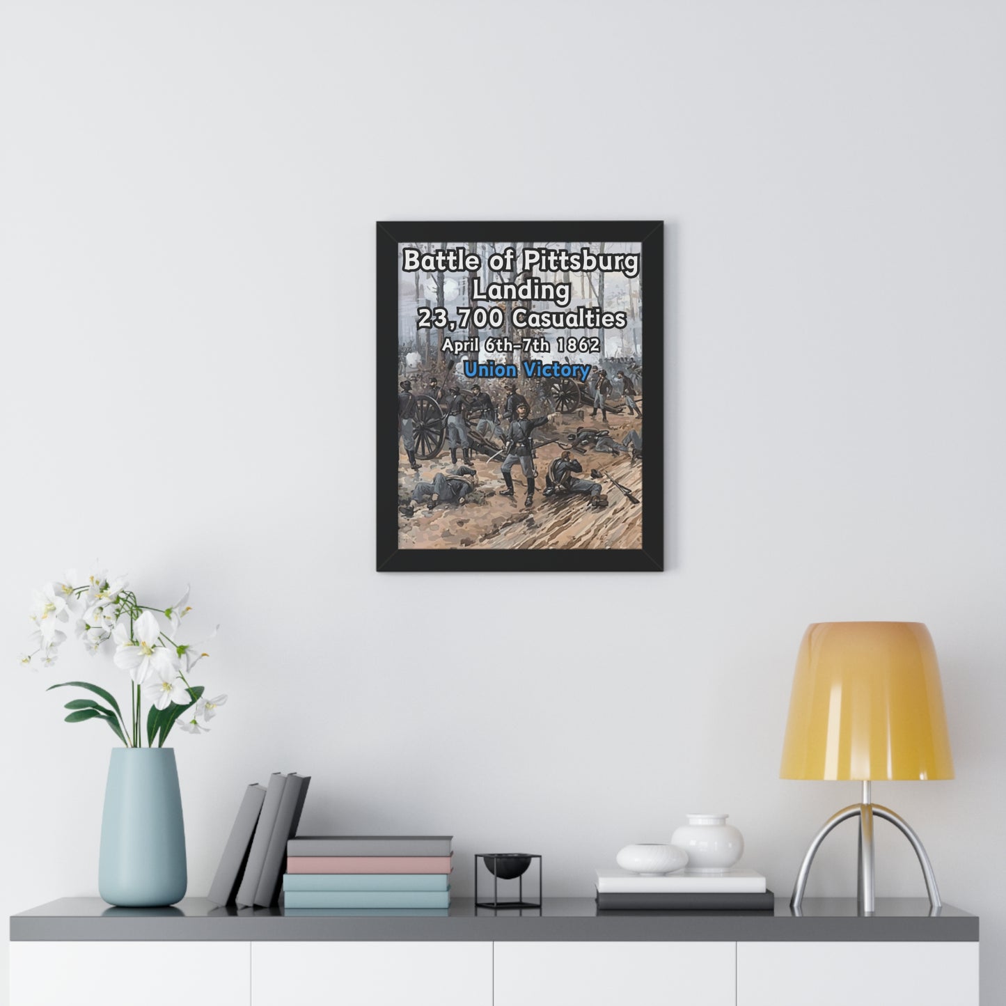 Historical Battle of Pittsburg Landing Framed Poster