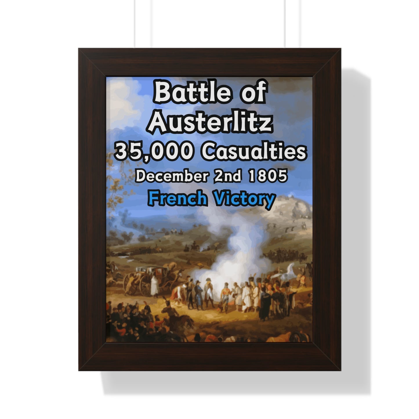 Gerahmtes Poster Historische Napoleonische Kriege Schlacht bei Austerlitz