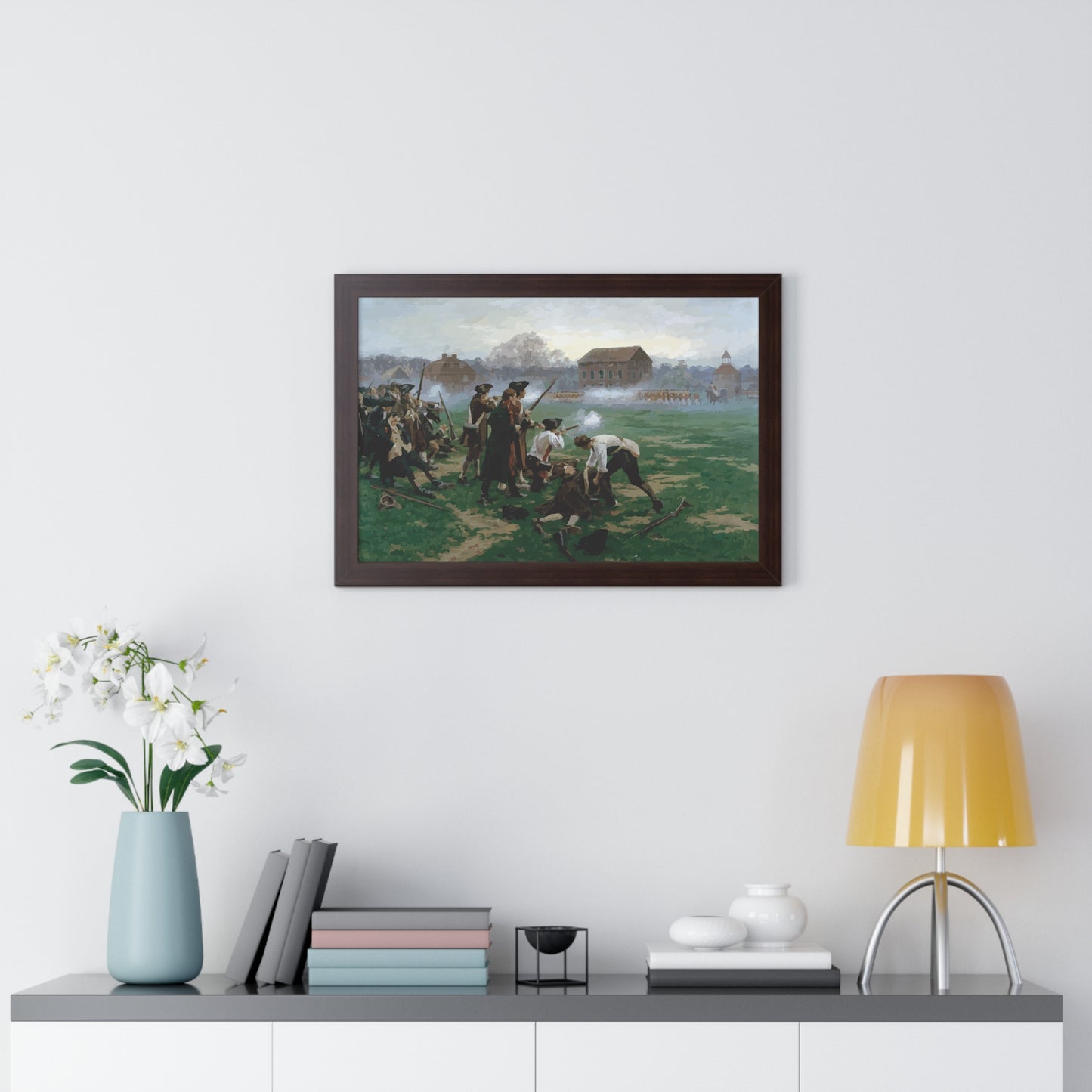 The Battle of Lexington Framed Painting Poster