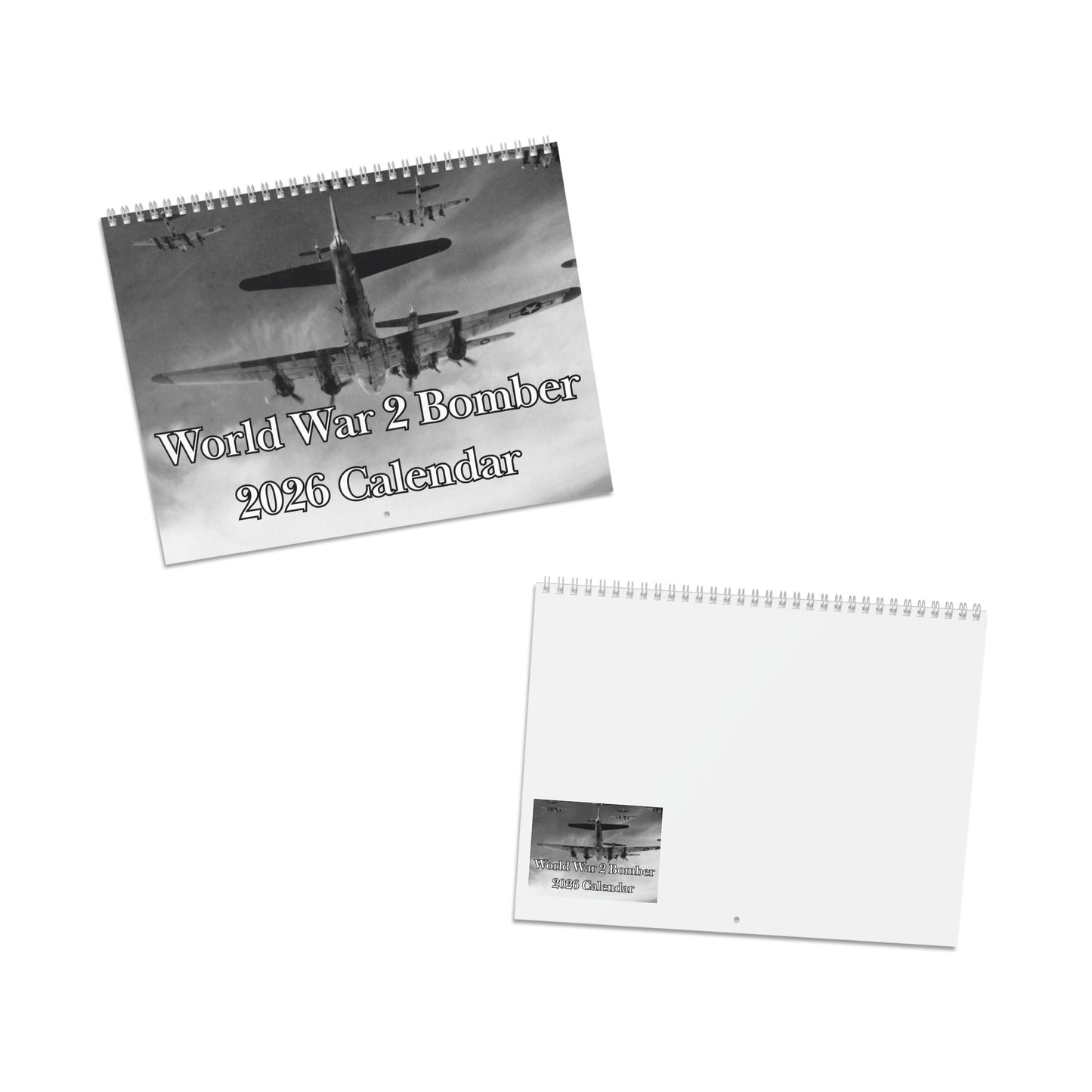 Vintage World War 2 Bomber 2026 (Grid Style) Calendar
