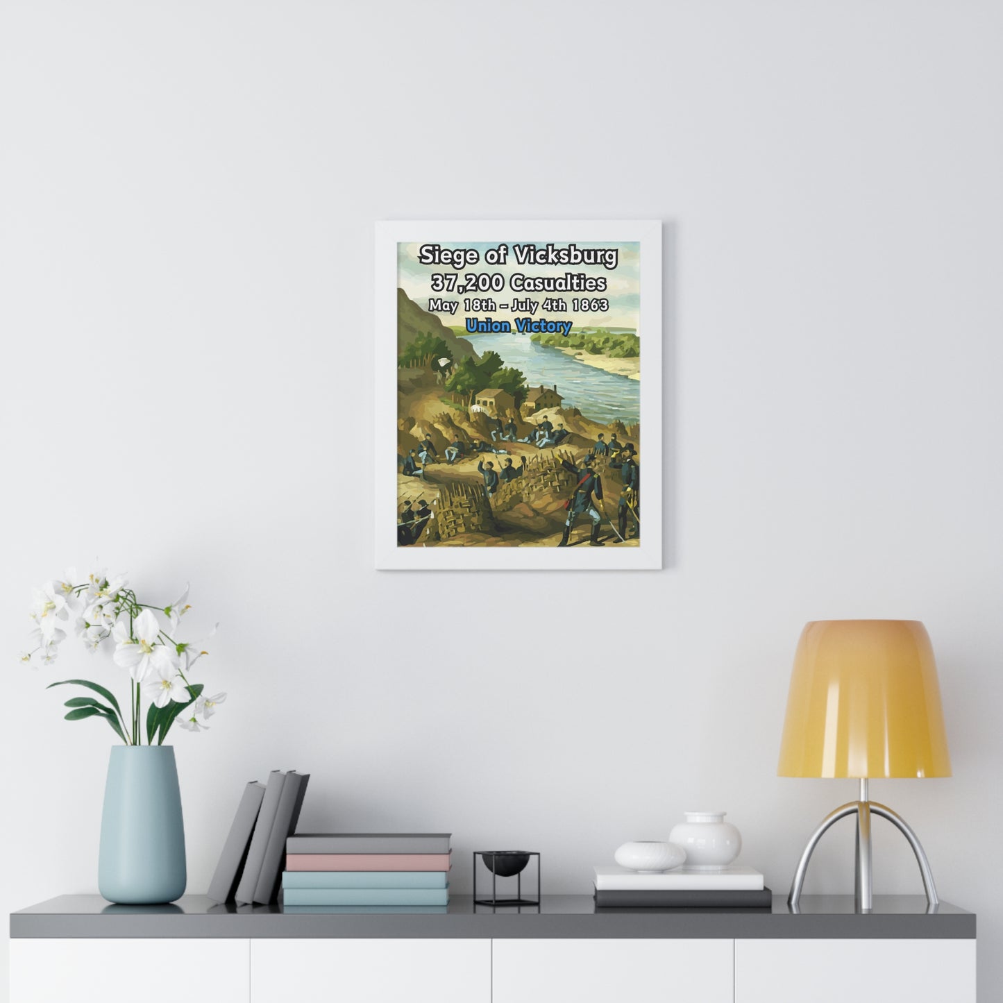 Historical Siege of Vicksburg Framed Poster