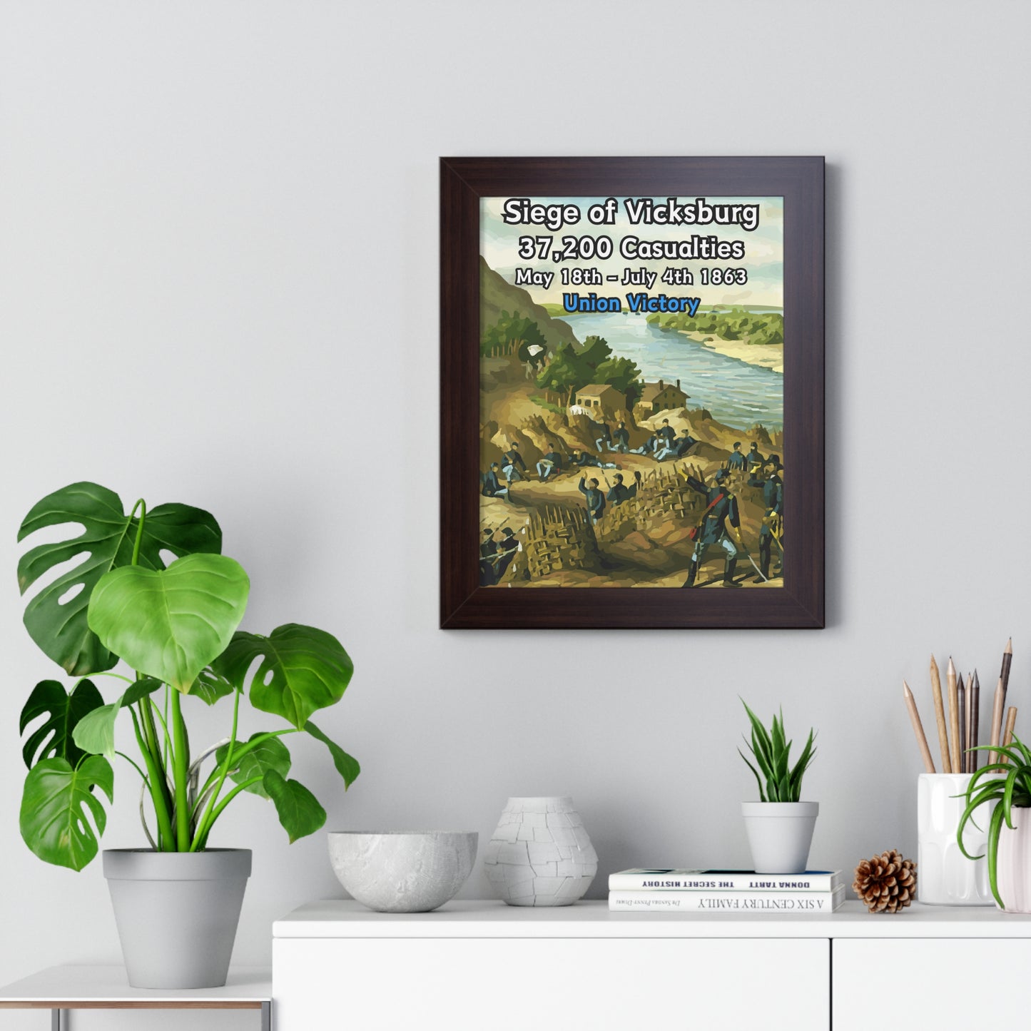 Historical Siege of Vicksburg Framed Poster