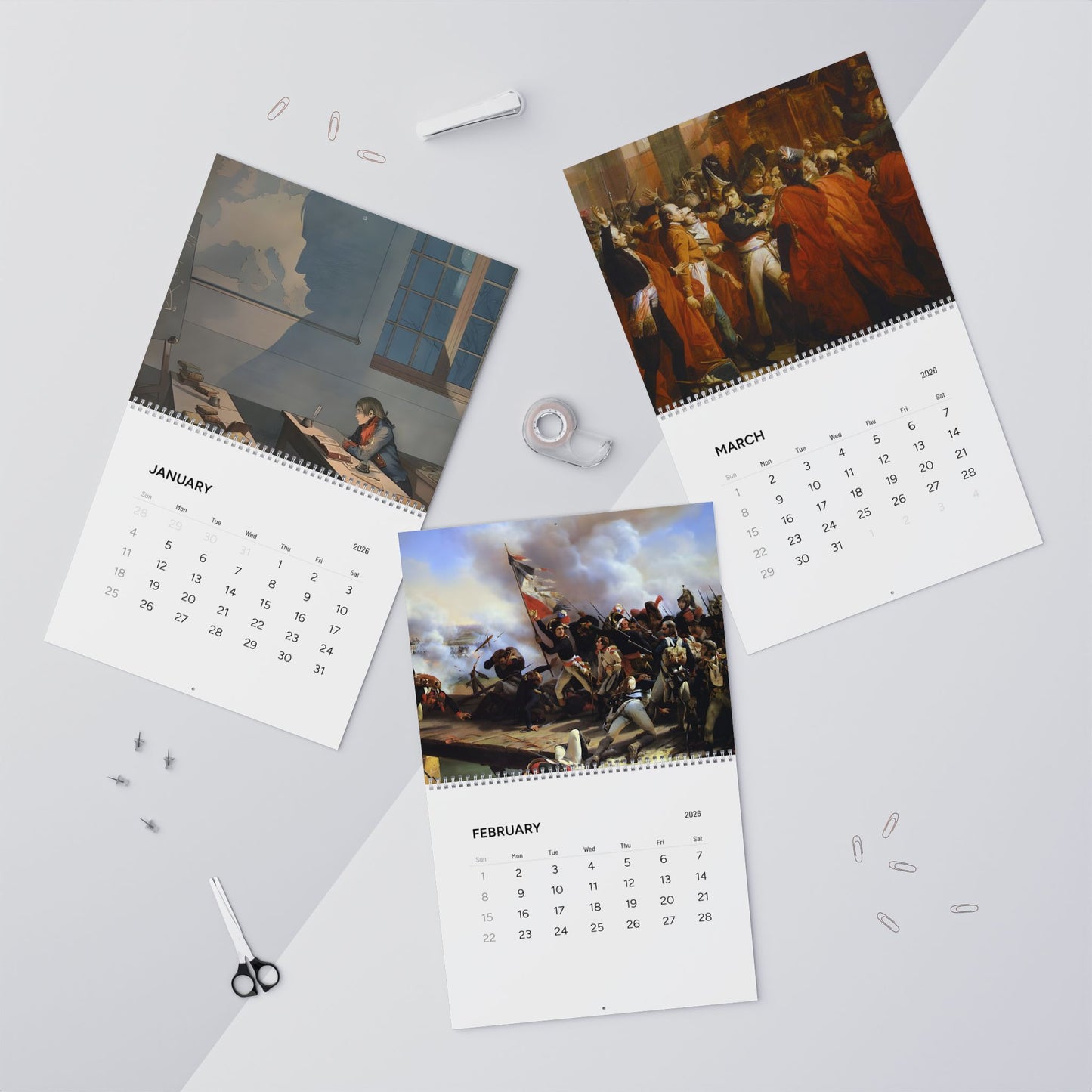 Chronological Napoleon Bonaparte 2026 Calendar