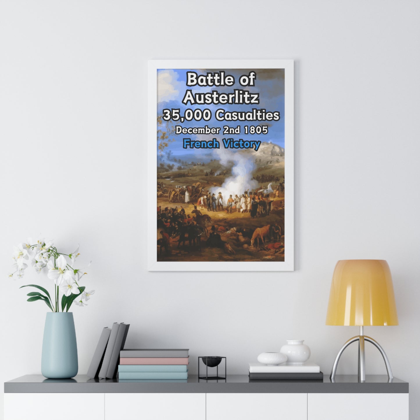 Gerahmtes Poster Historische Napoleonische Kriege Schlacht bei Austerlitz
