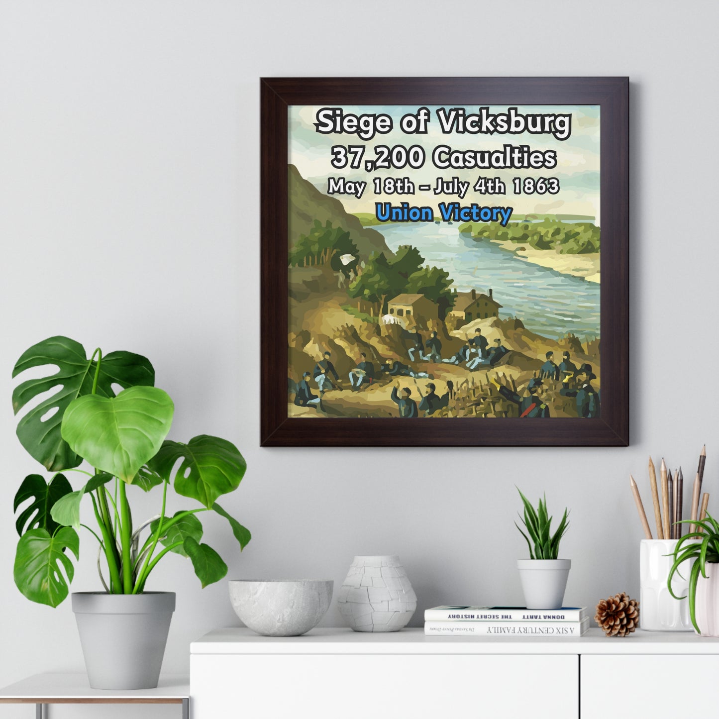 Historical Siege of Vicksburg Framed Poster