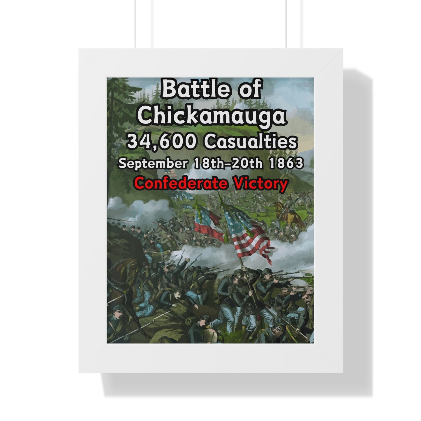 Historical Battle of Chickamauga Framed Poster
