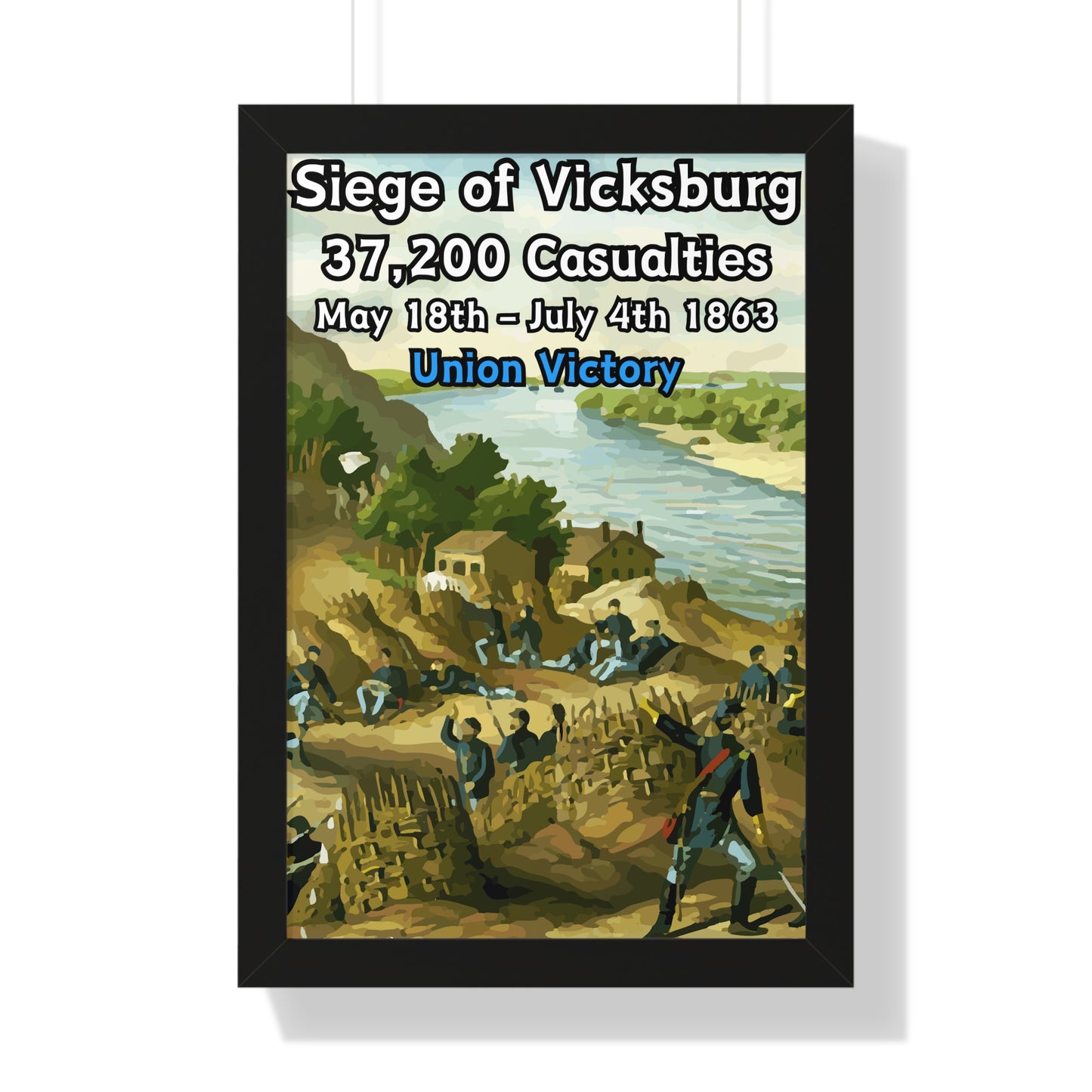 Historical Siege of Vicksburg Framed Poster