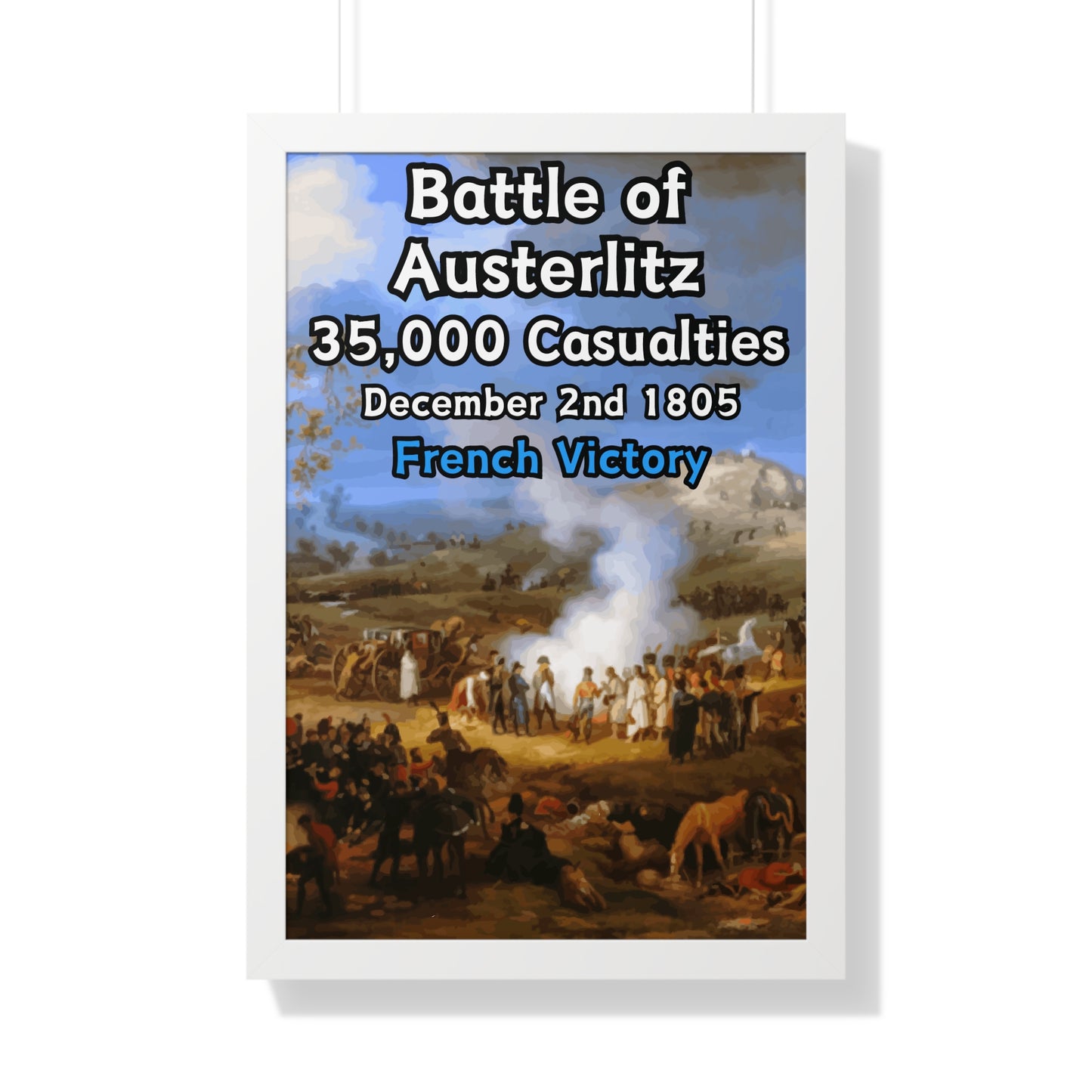 Gerahmtes Poster Historische Napoleonische Kriege Schlacht bei Austerlitz