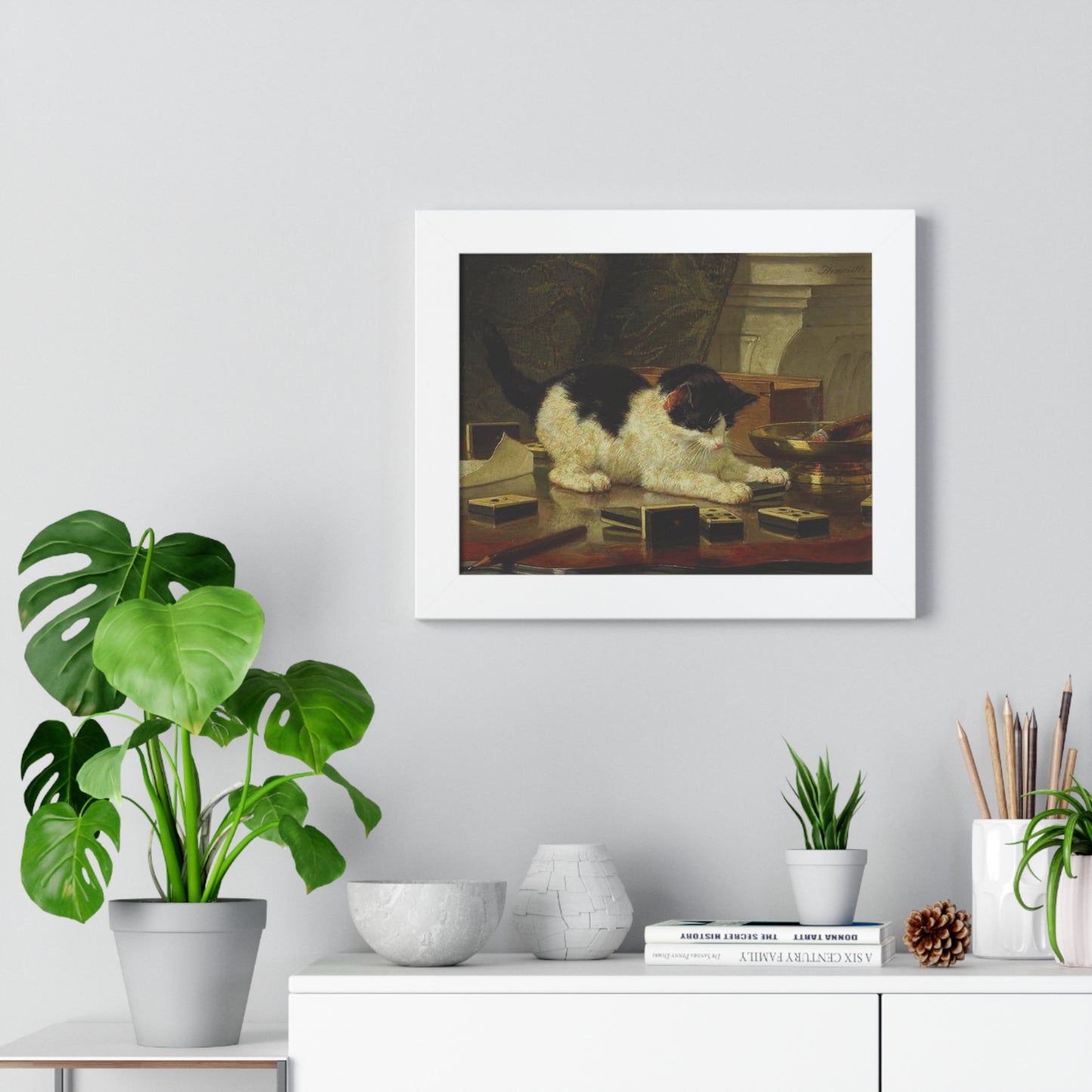 Kitten's Game Framed Painting Poster