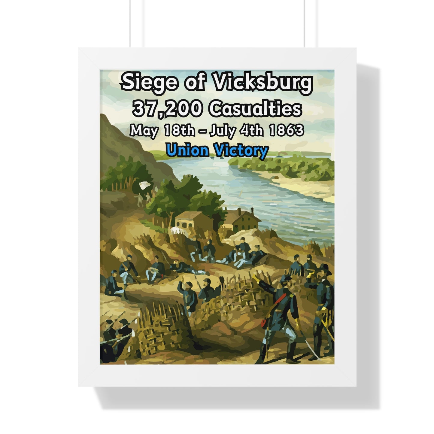 Historical Siege of Vicksburg Framed Poster